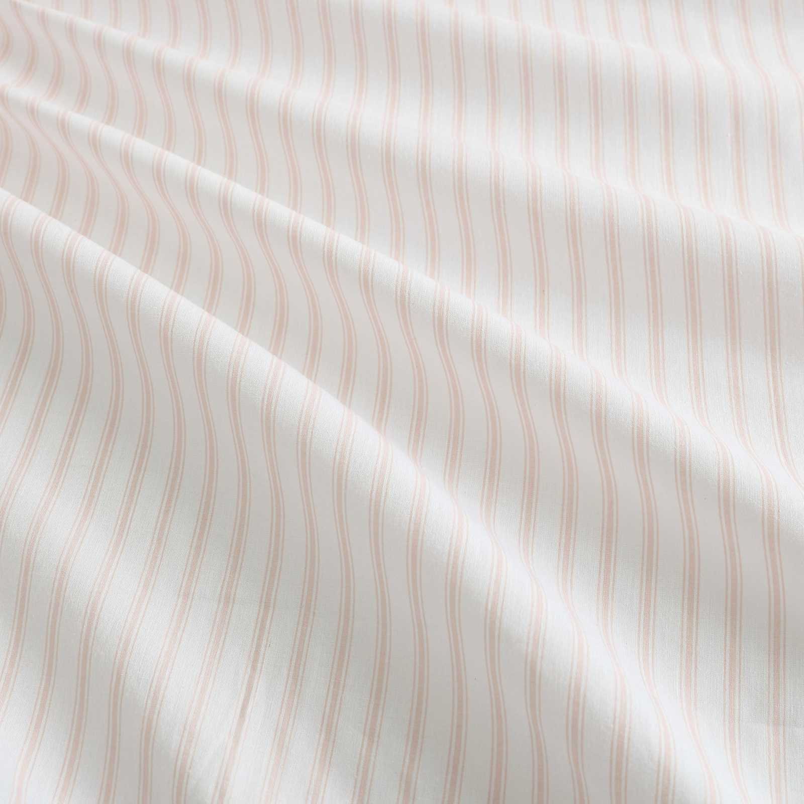 Core Ticking Stripe Cotton Percale 4-Piece Sheet Set 8 Core Ticking Stripe Cotton Percale 4-Piece Sheet Set