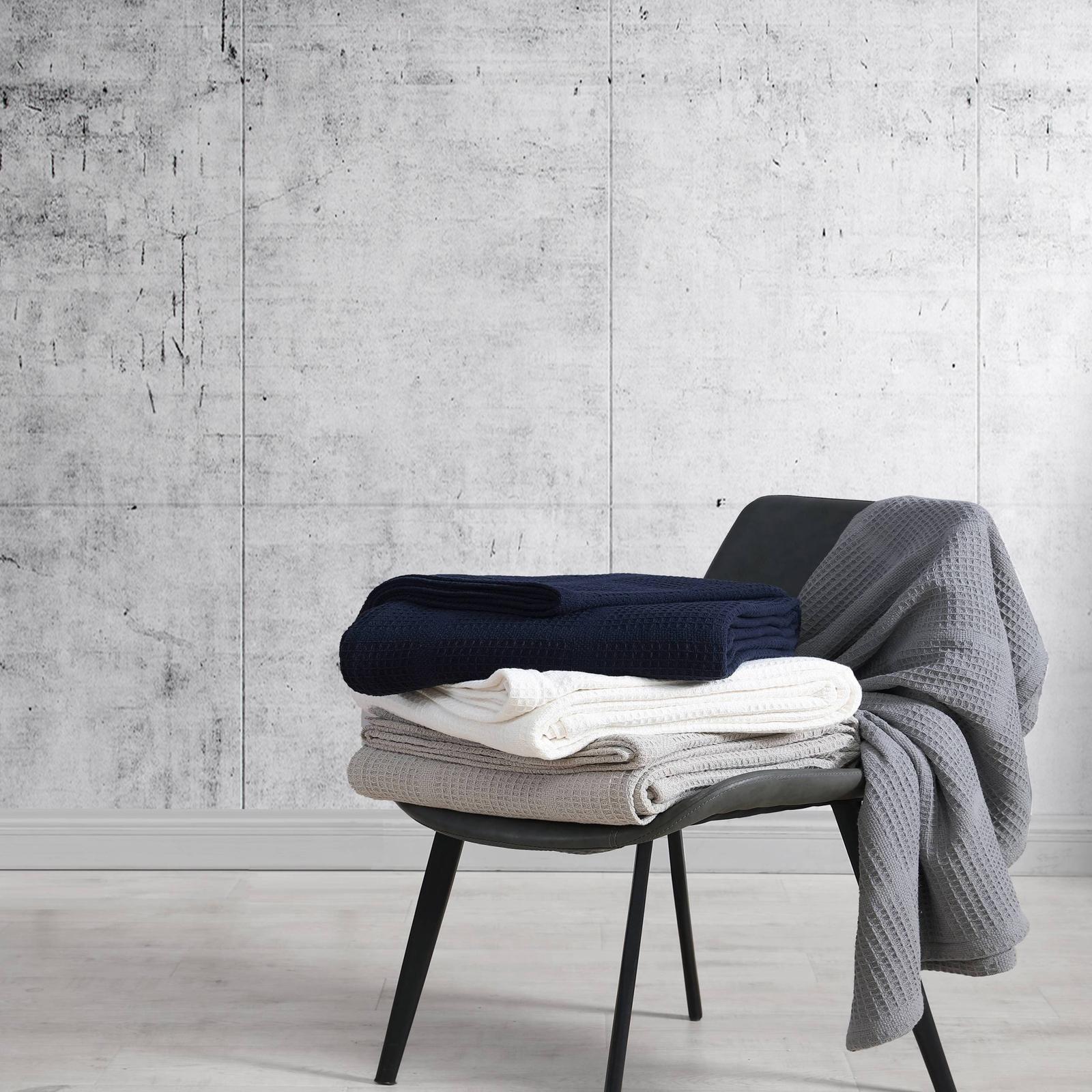 Essentials Waffle Grid Blanket 4 Essentials Waffle Grid Blanket
