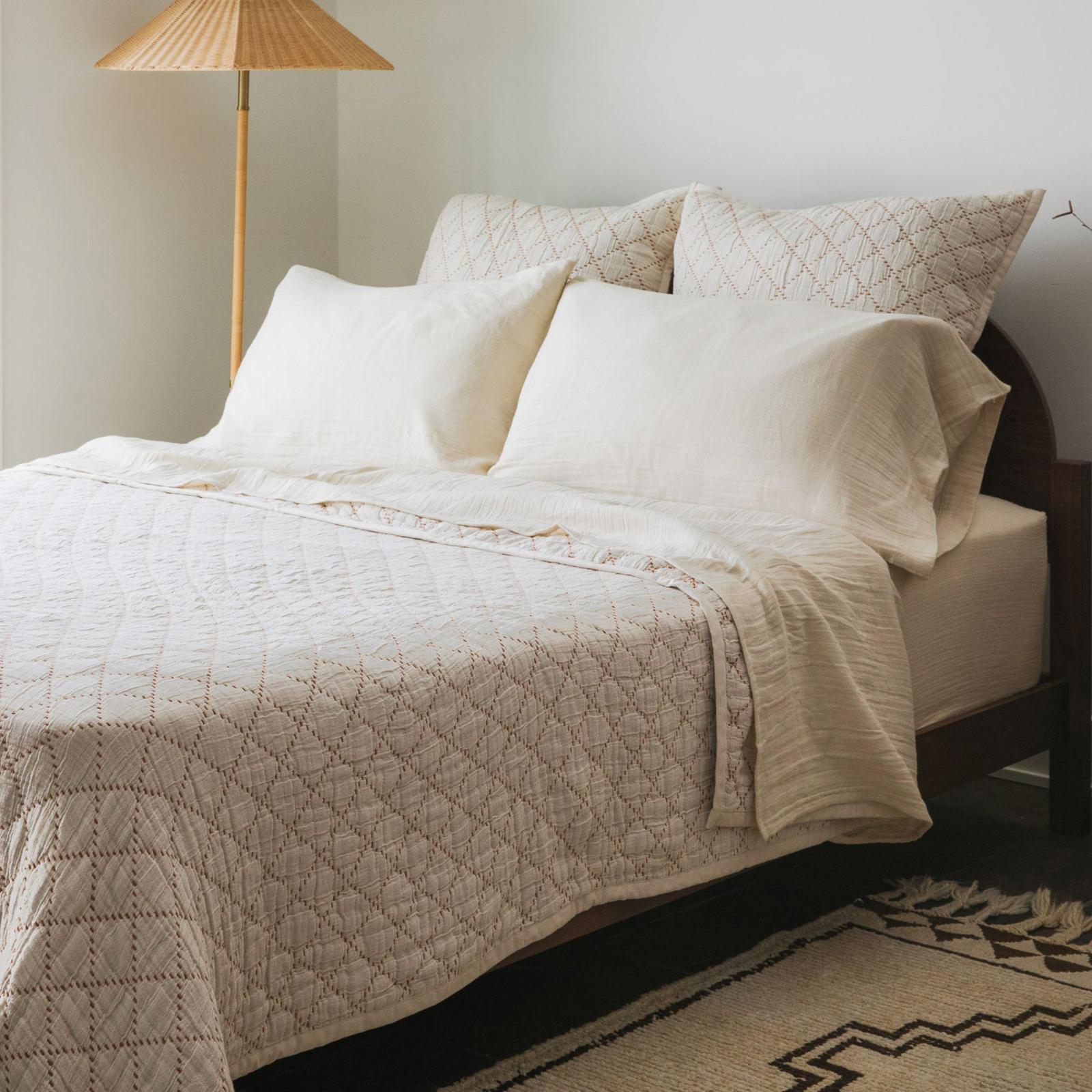 Dune Diamond Stitch Quilted Bedspread