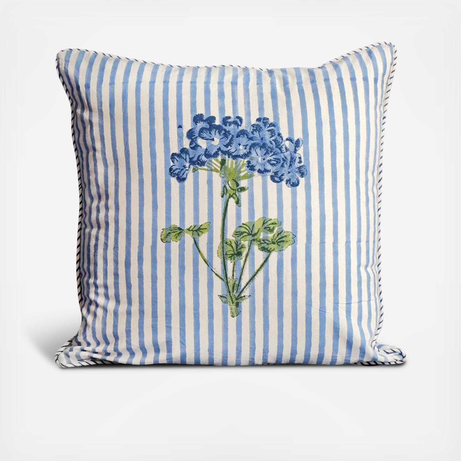 Hydrangea Blockprint Pillow Cover 11 Hydrangea Blockprint Pillow Cover