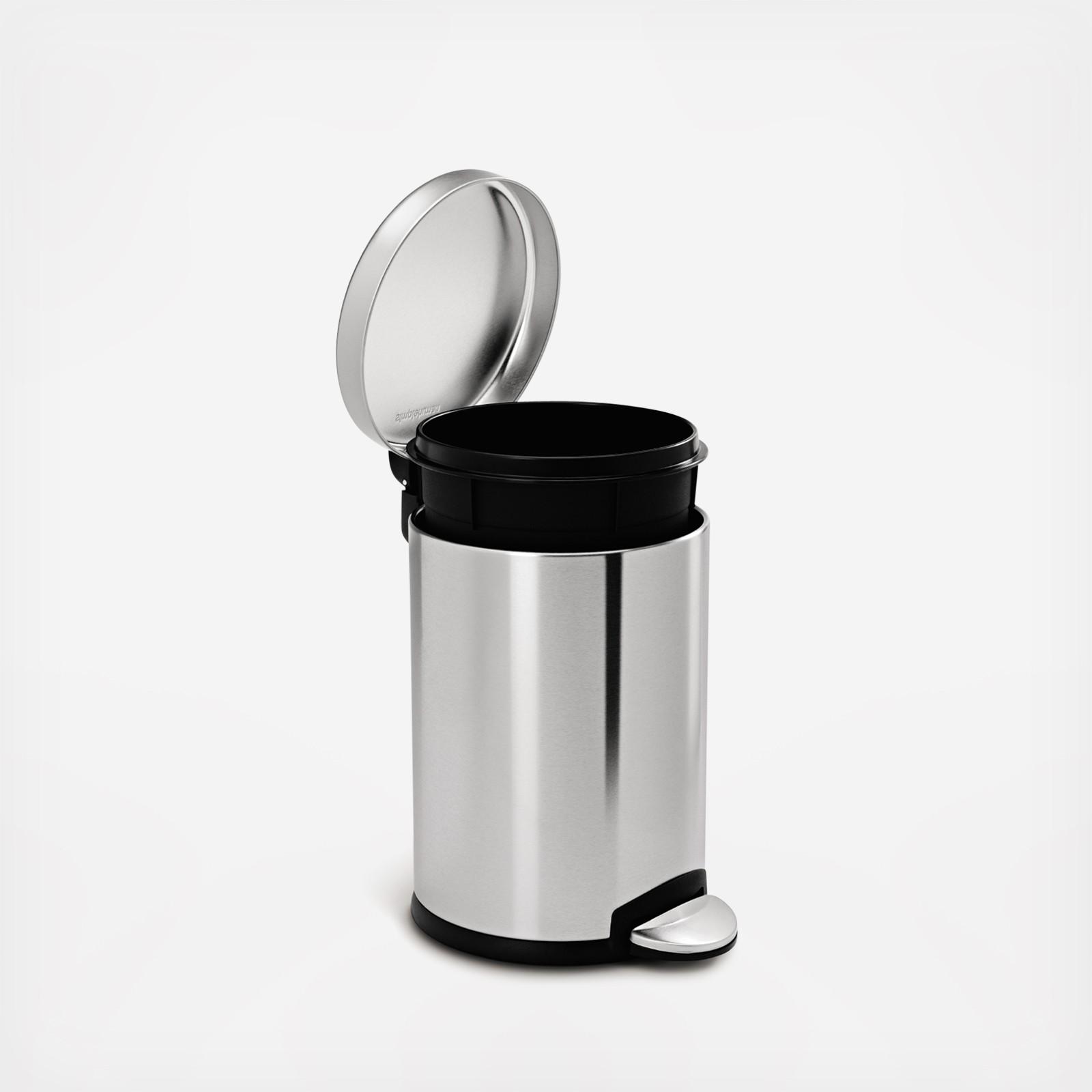 Small Stainless Steel Round Step Can 2 Small Stainless Steel Round Step Can