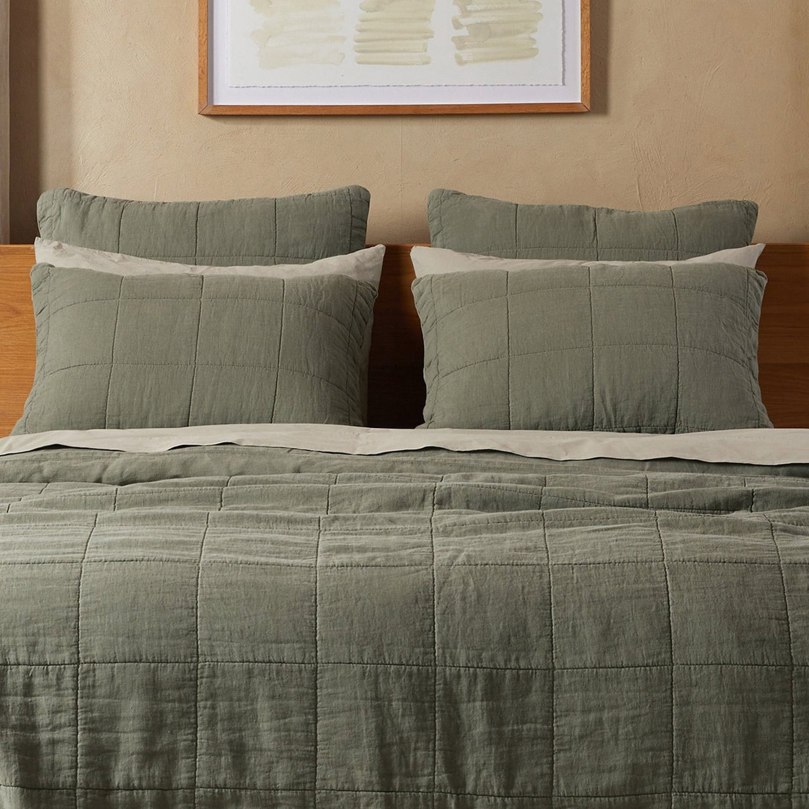 Linen Box Quilted Sham, Set of 2 13 Linen Box Quilted Sham, Set of 2
