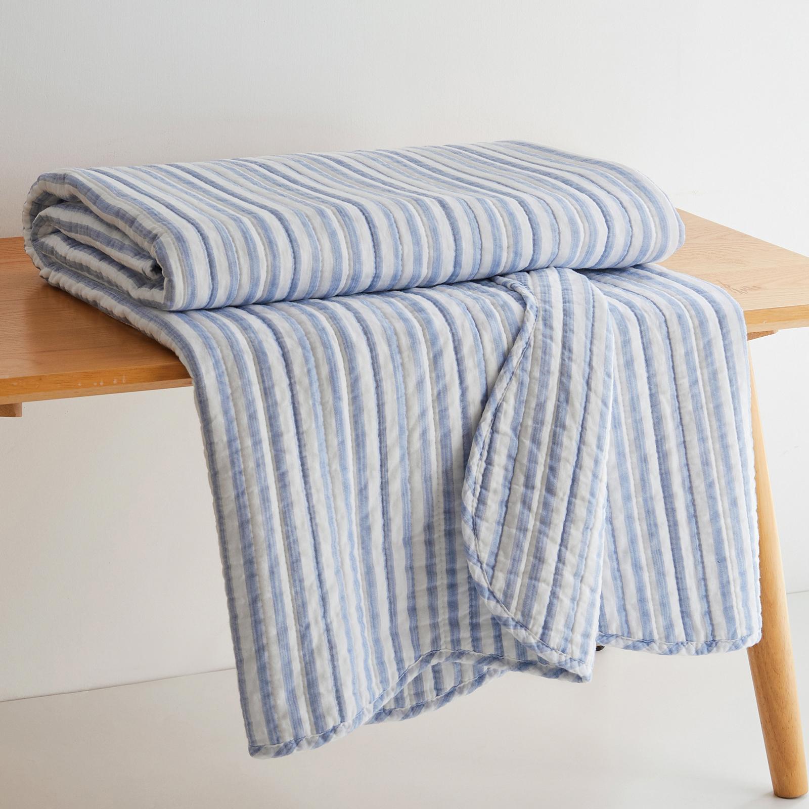 Martha Stripe Quilted Throw 2 Martha Stripe Quilted Throw