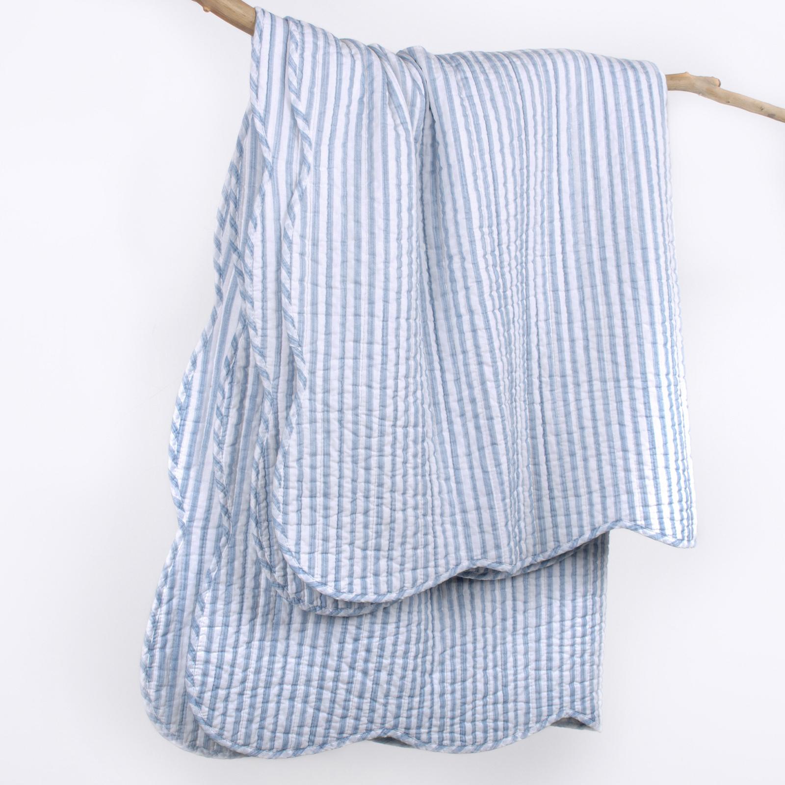 Martha Stripe Quilted Throw 3 Martha Stripe Quilted Throw