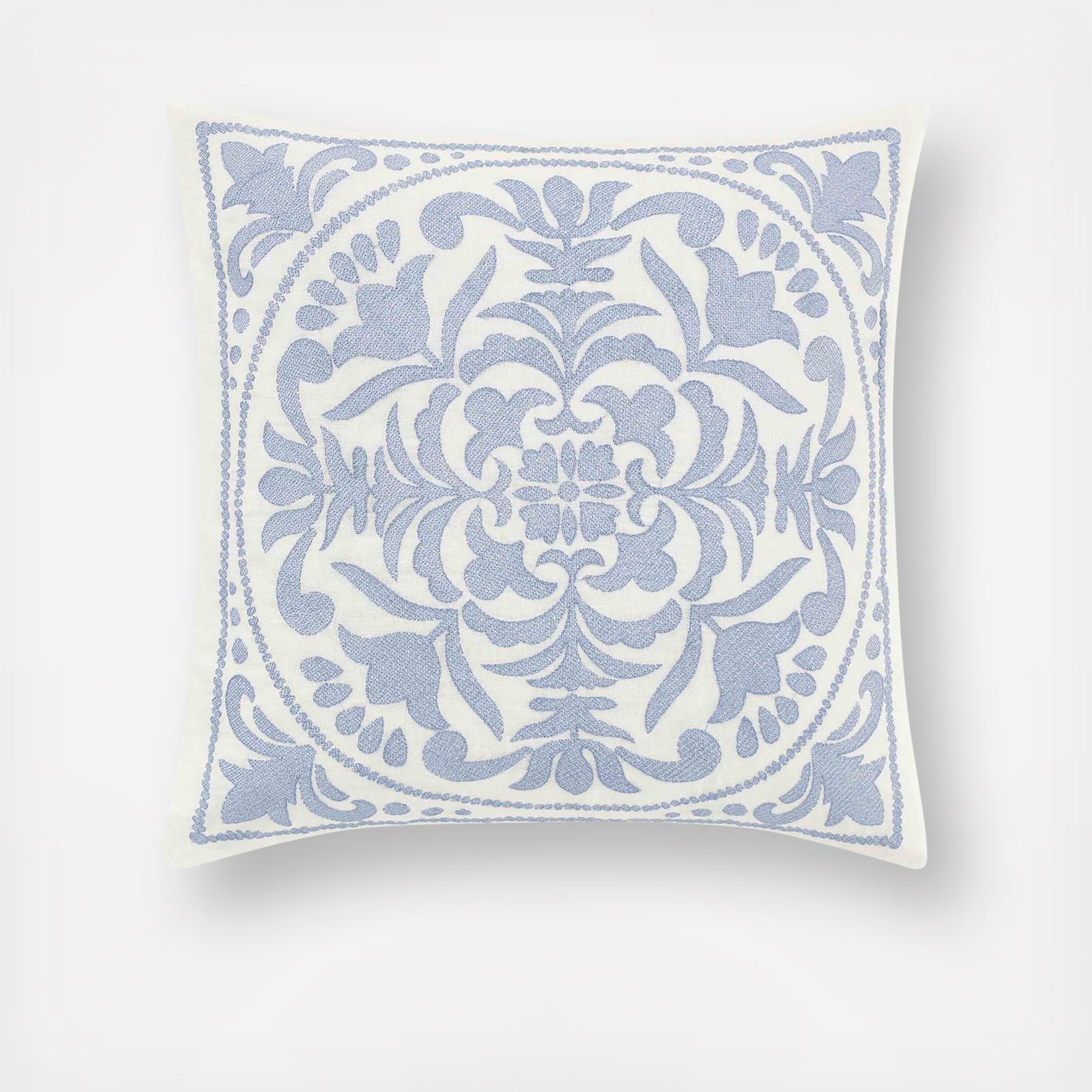 Mila Medallion Embroidered Decorative Pillow 1 Mila Medallion Embroidered Decorative Pillow