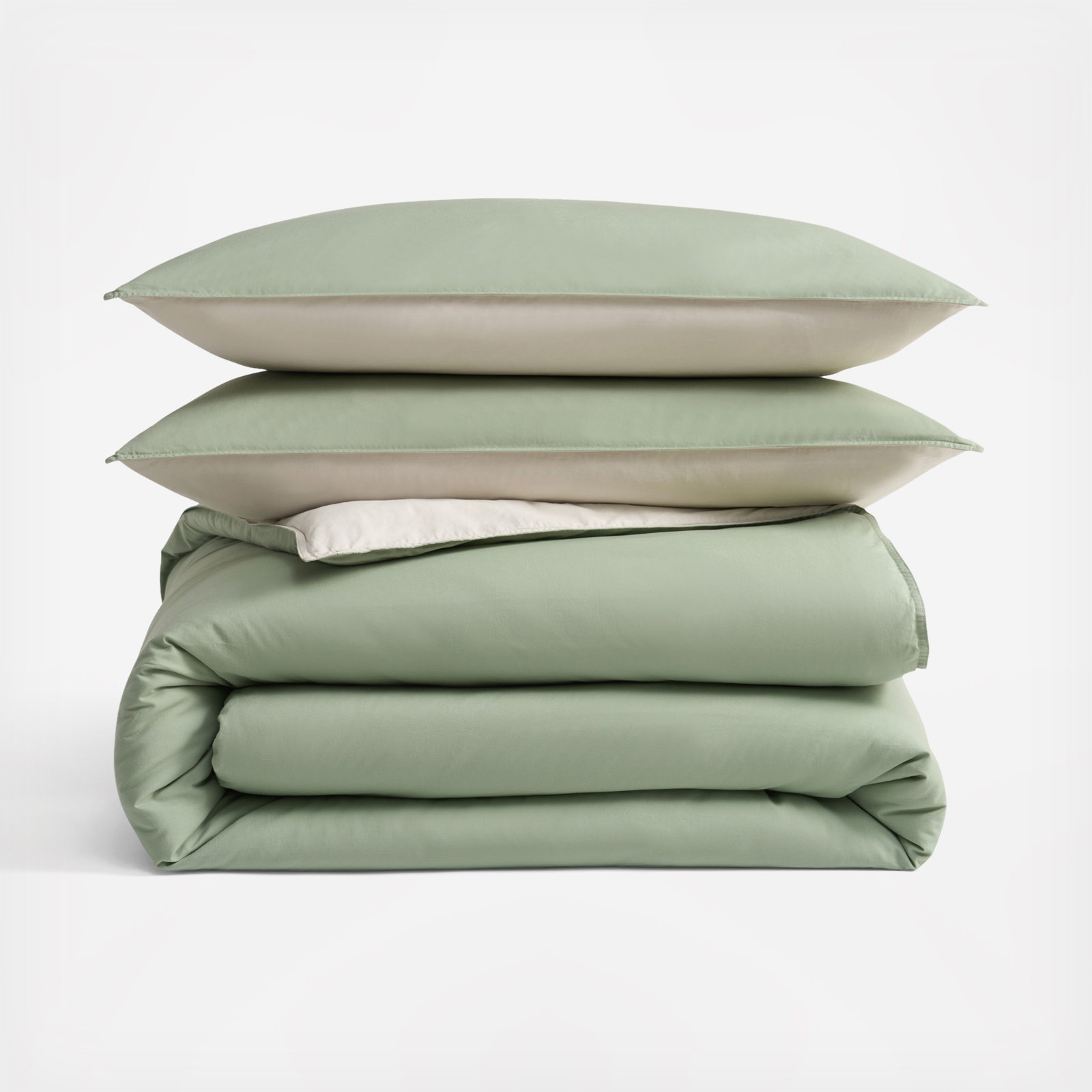 Reversible Vintage Washed Cotton 3-Piece Comforter Set 2 Reversible Vintage Washed Cotton 3-Piece Comforter Set