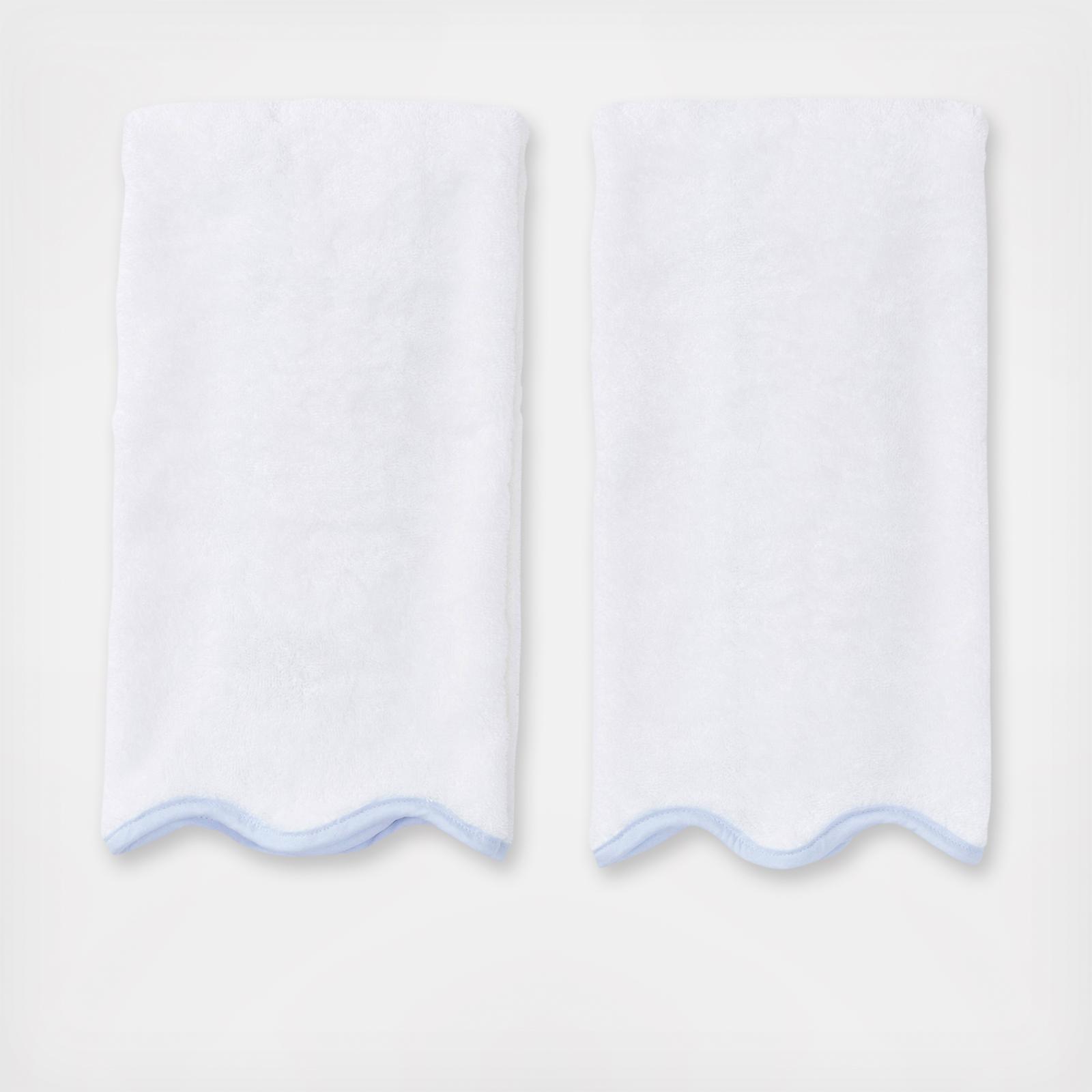 Scalloped Edge Hand Towel, Set of 2 5 Scalloped Edge Hand Towel, Set of 2
