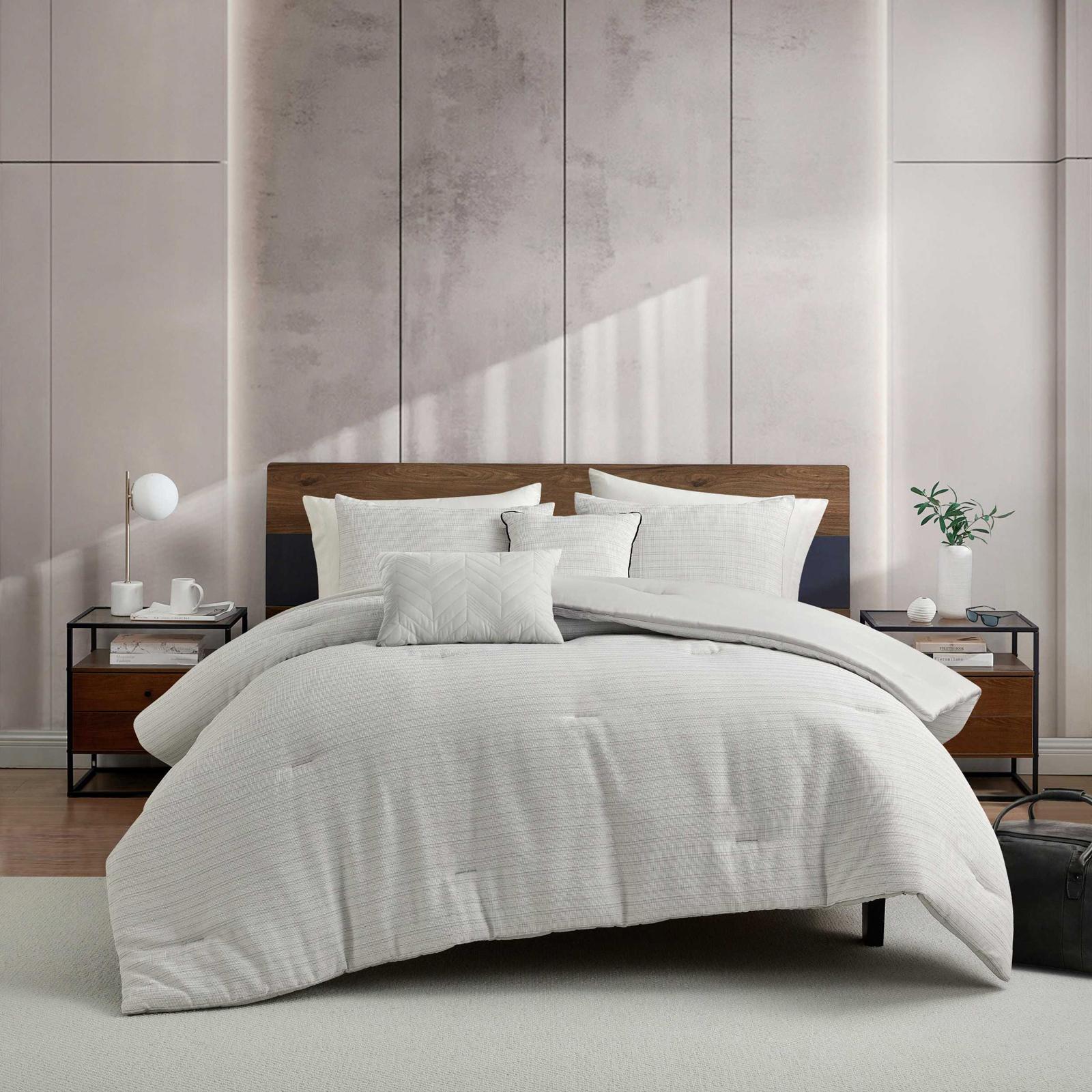 Space Dye Grid Waffle 5-Piece Comforter Set 1 Space Dye Grid Waffle 5-Piece Comforter Set