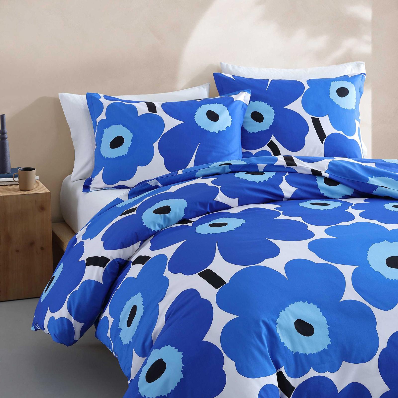 Unikko Cotton Percale 3-Piece Duvet Cover Set 3 Unikko Cotton Percale 3-Piece Duvet Cover Set