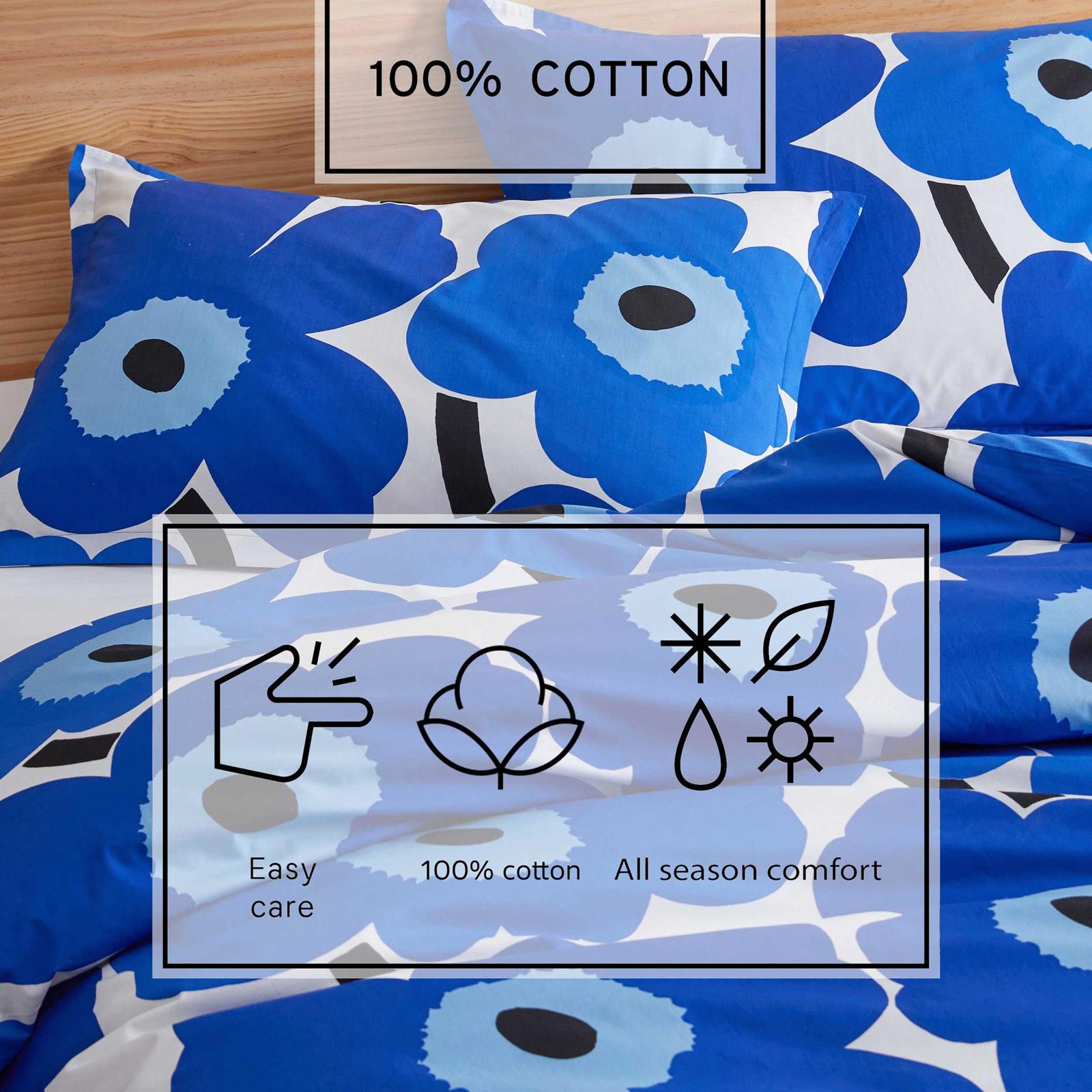 Unikko Cotton Percale 3-Piece Duvet Cover Set 8 Unikko Cotton Percale 3-Piece Duvet Cover Set