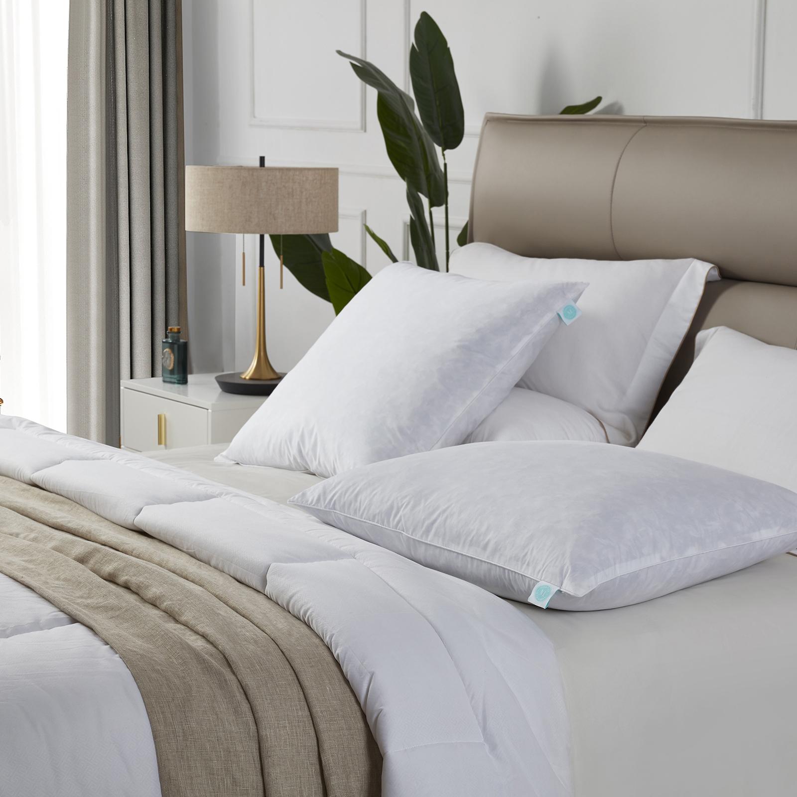 233-Thread Count Euro Square Feather Firm Pillow, Set of 2