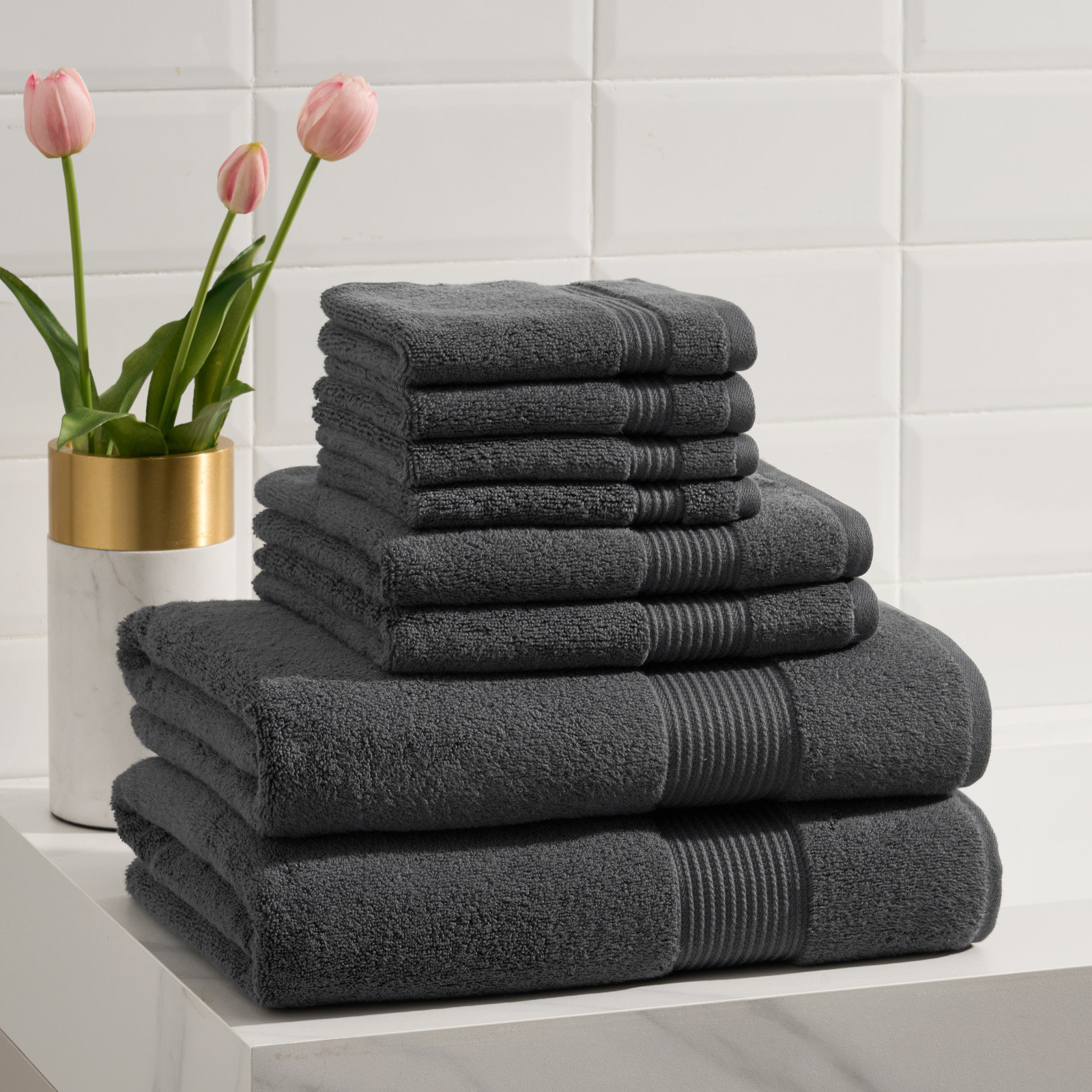 8-Piece Solid Towel Set 1 8-Piece Solid Towel Set