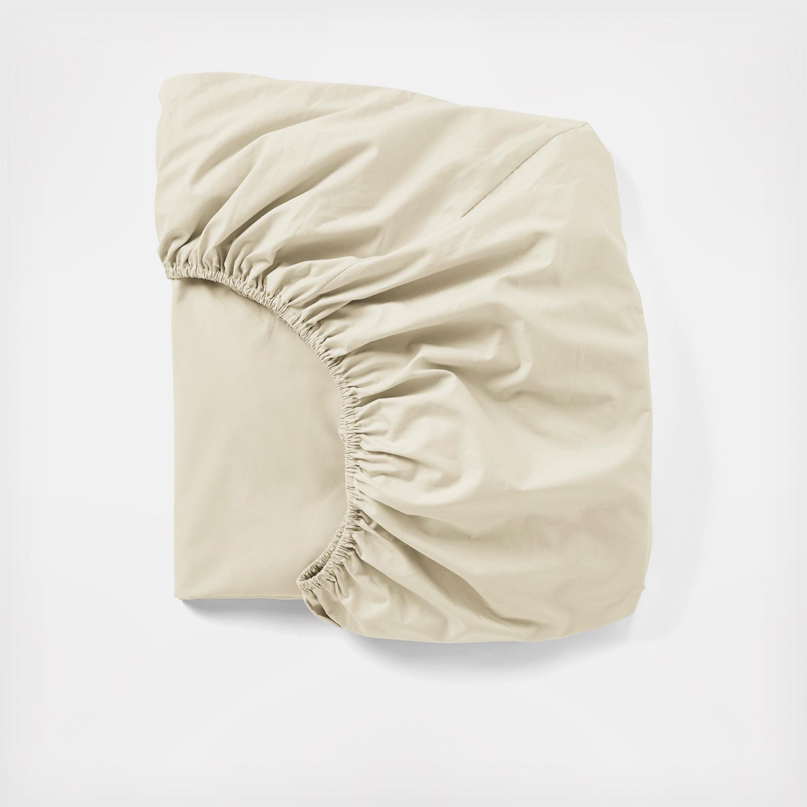 300-Thread Count Organic Percale Fitted Sheet 1 300-Thread Count Organic Percale Fitted Sheet