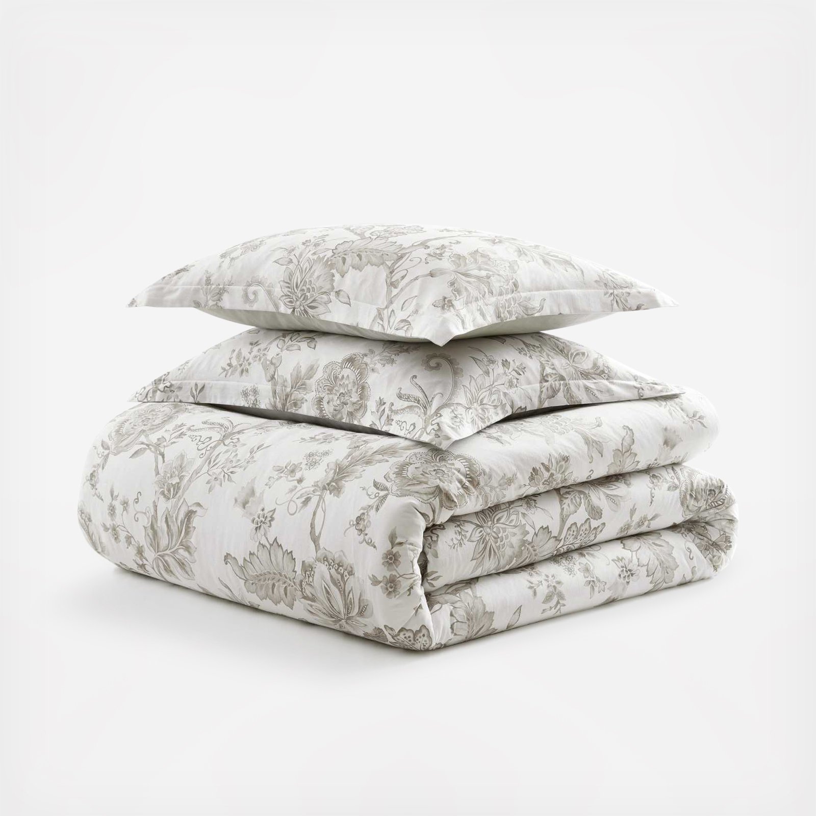 Avery Floral Cotton Sateen 3-Piece Comforter Set