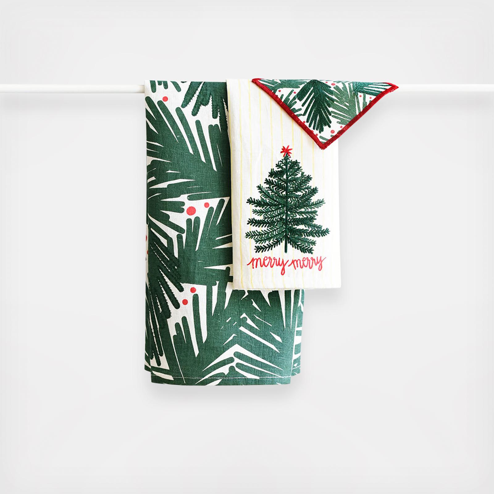 Balsam & Berry Tree Hand Towel, Set of 2 4 Balsam & Berry Tree Hand Towel, Set of 2