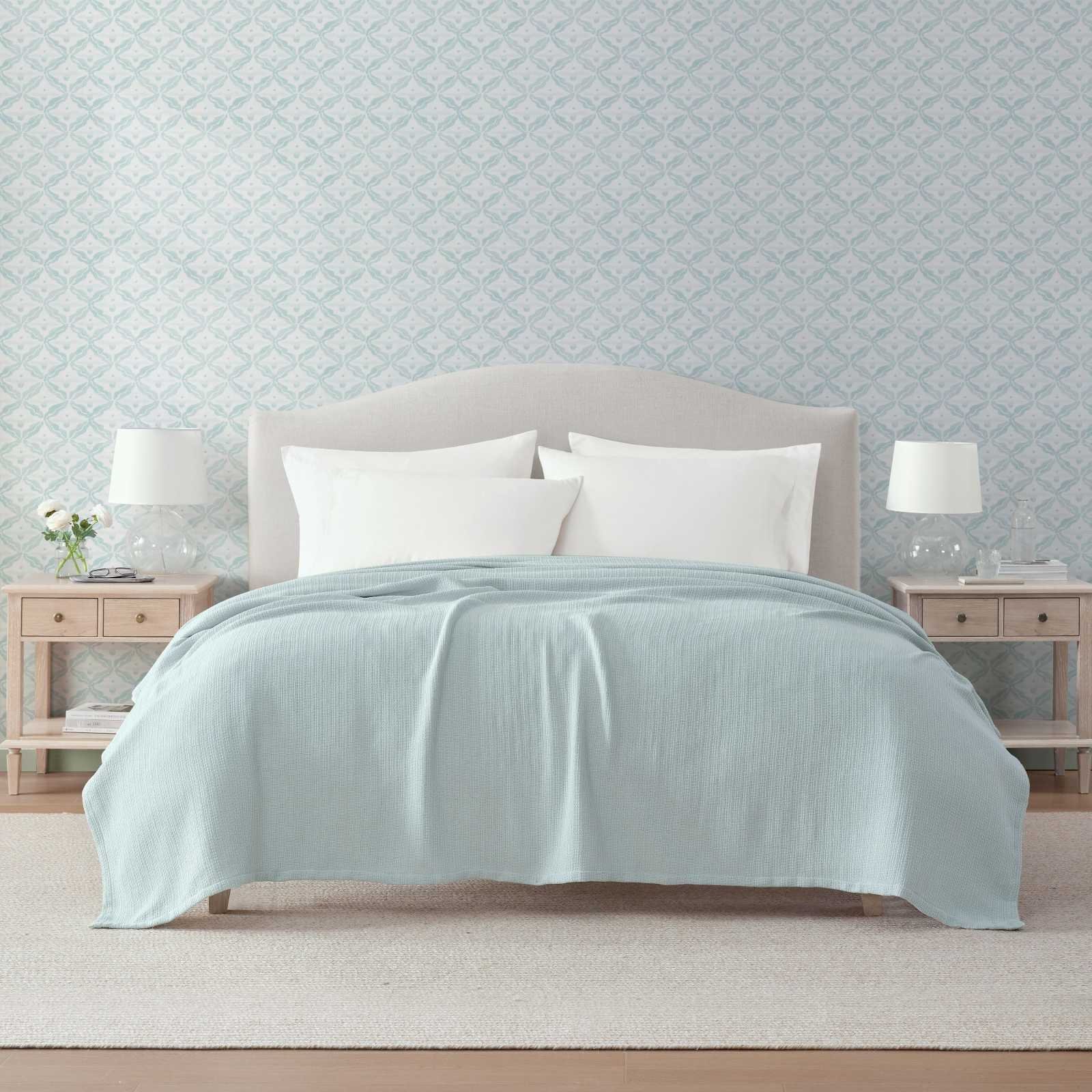 Bedford Tile Basket Weave Cotton Blanket