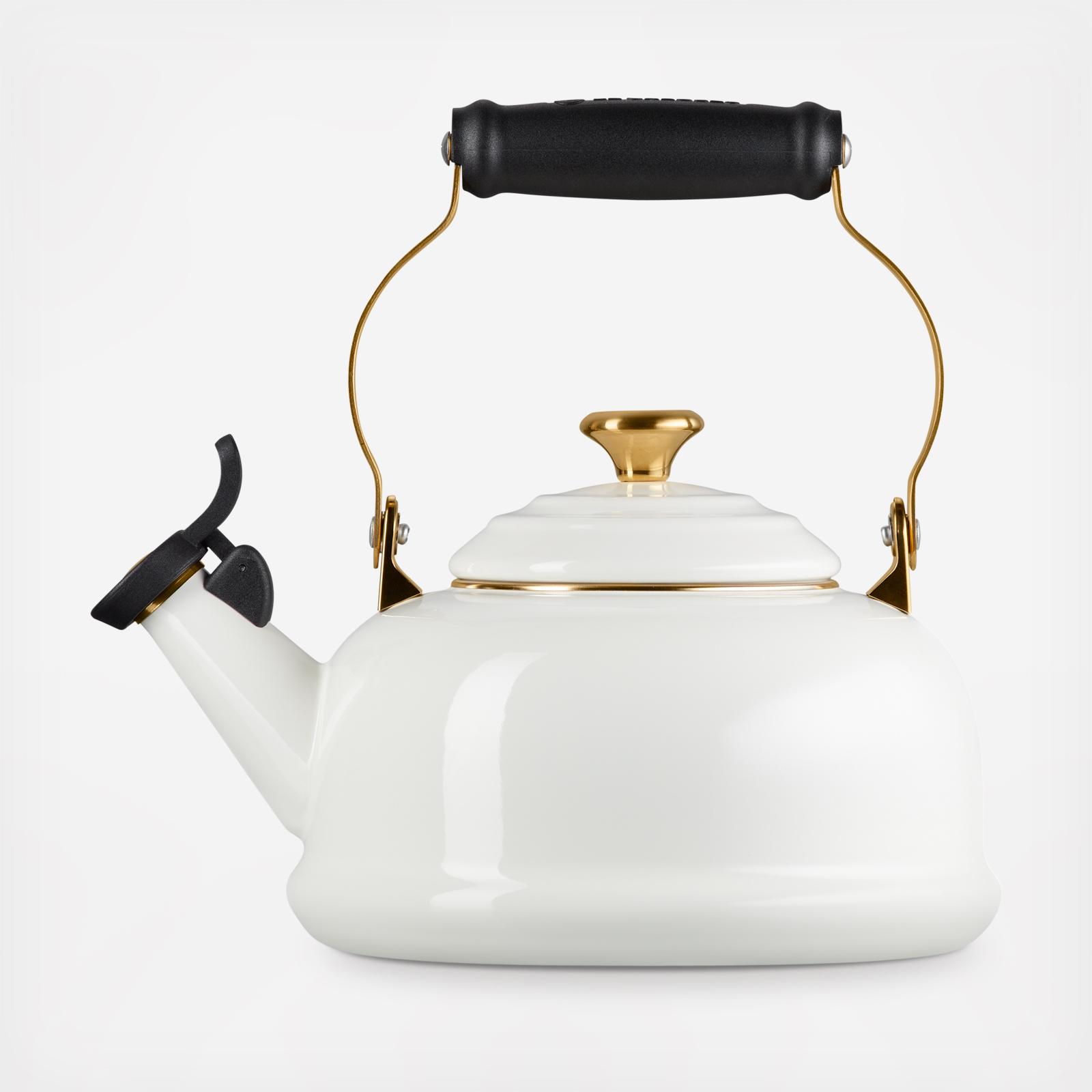 Whistling Tea Kettle with Gold Knob 17 Whistling Tea Kettle with Gold Knob