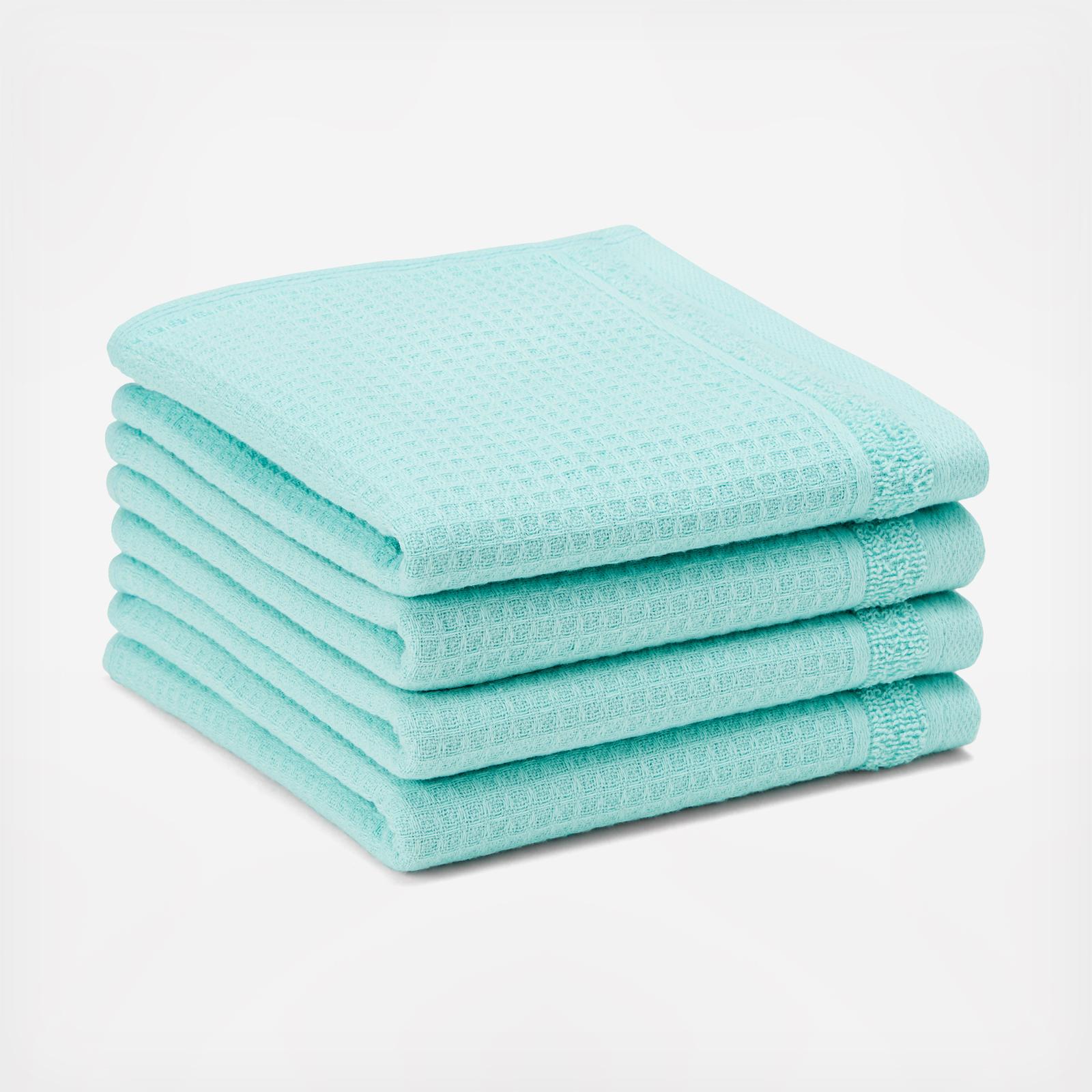 Basics Waffle Woven Terry Washcloth, Set of 4 1 Basics Waffle Woven Terry Washcloth, Set of 4