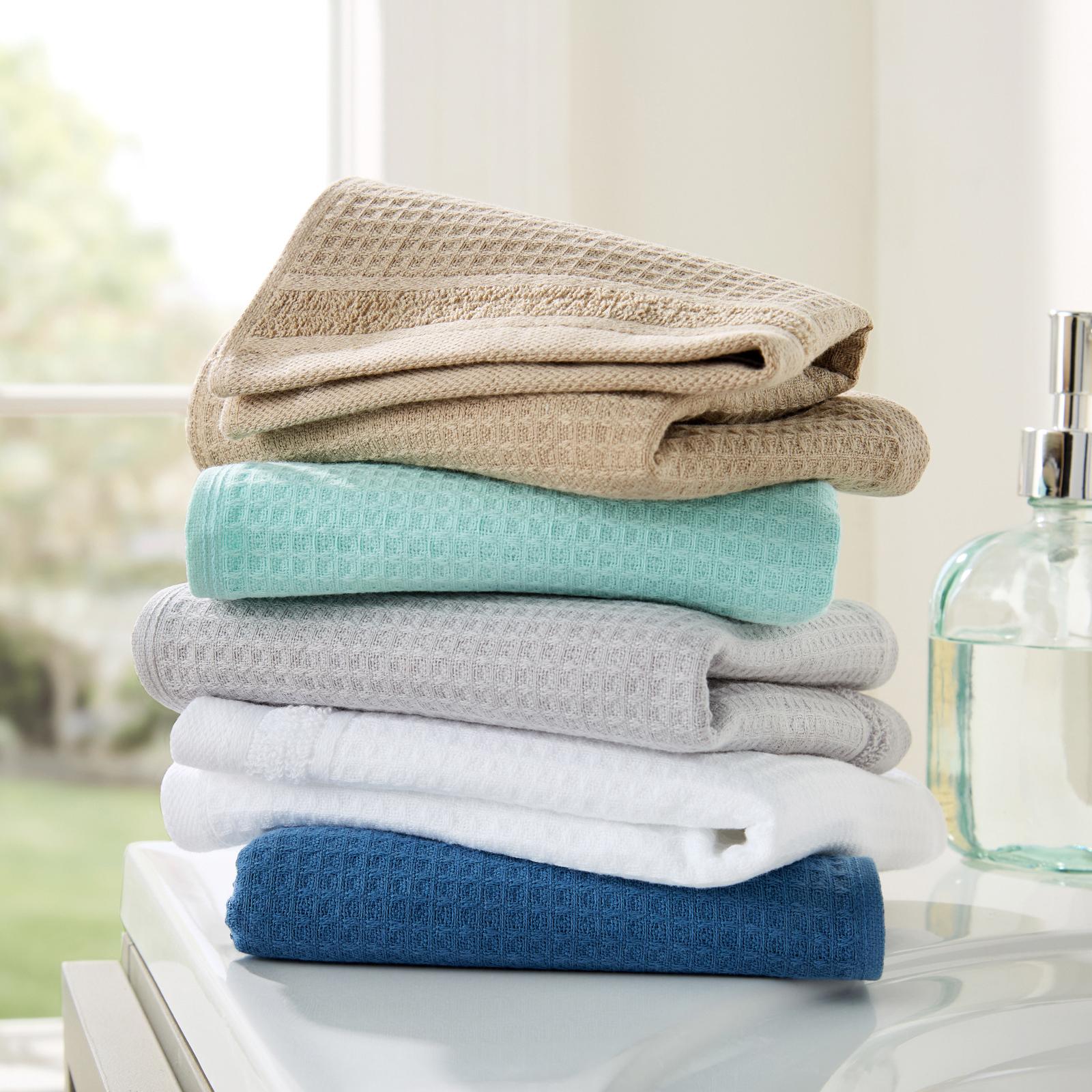 Basics Waffle Woven Terry Washcloth, Set of 4 5 Basics Waffle Woven Terry Washcloth, Set of 4