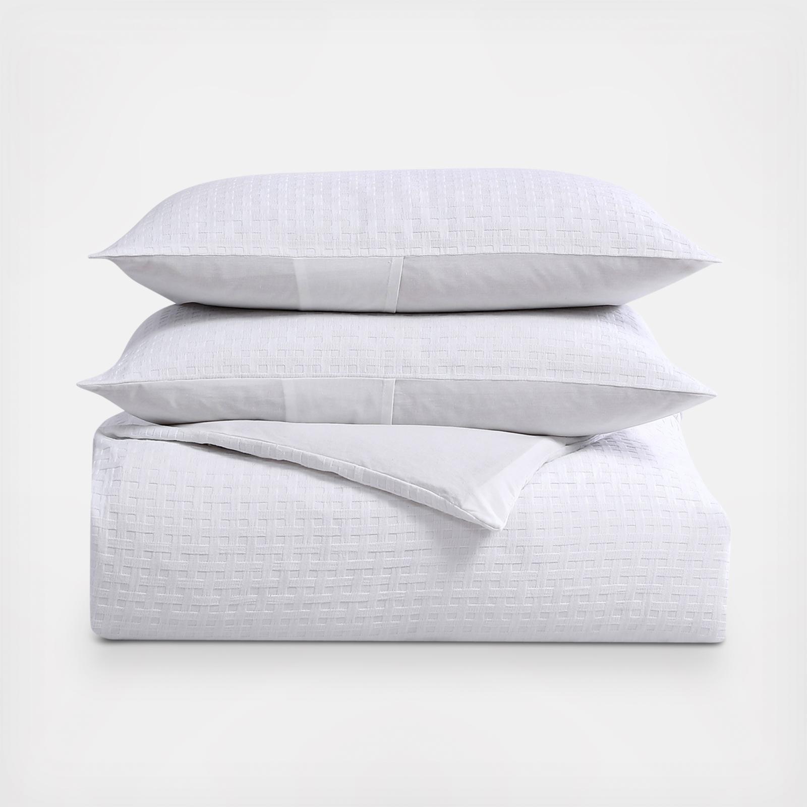 Basketweave 3-Piece Duvet Cover Set
