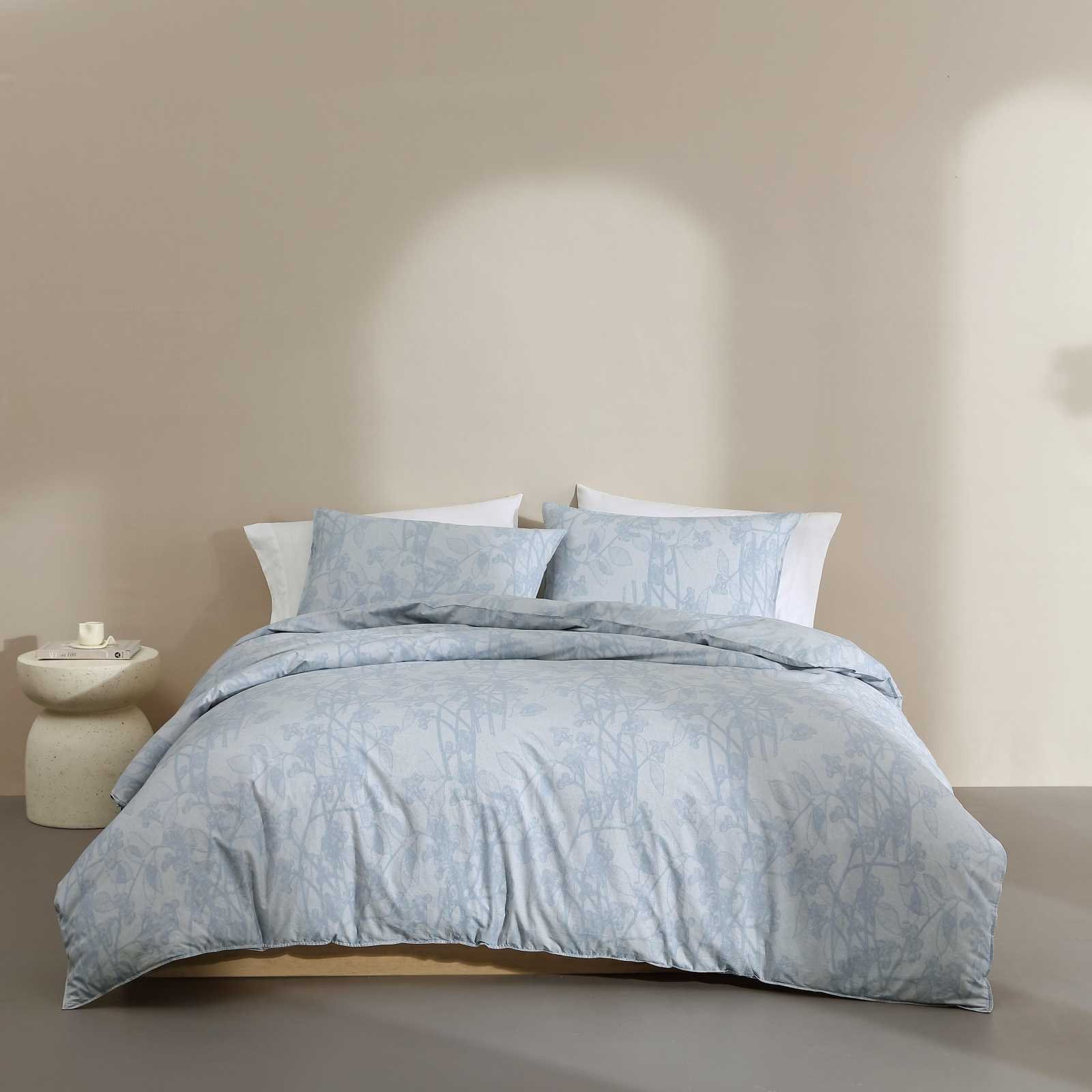 Bayberry Washed Cotton Percale 3-Piece Comforter Set