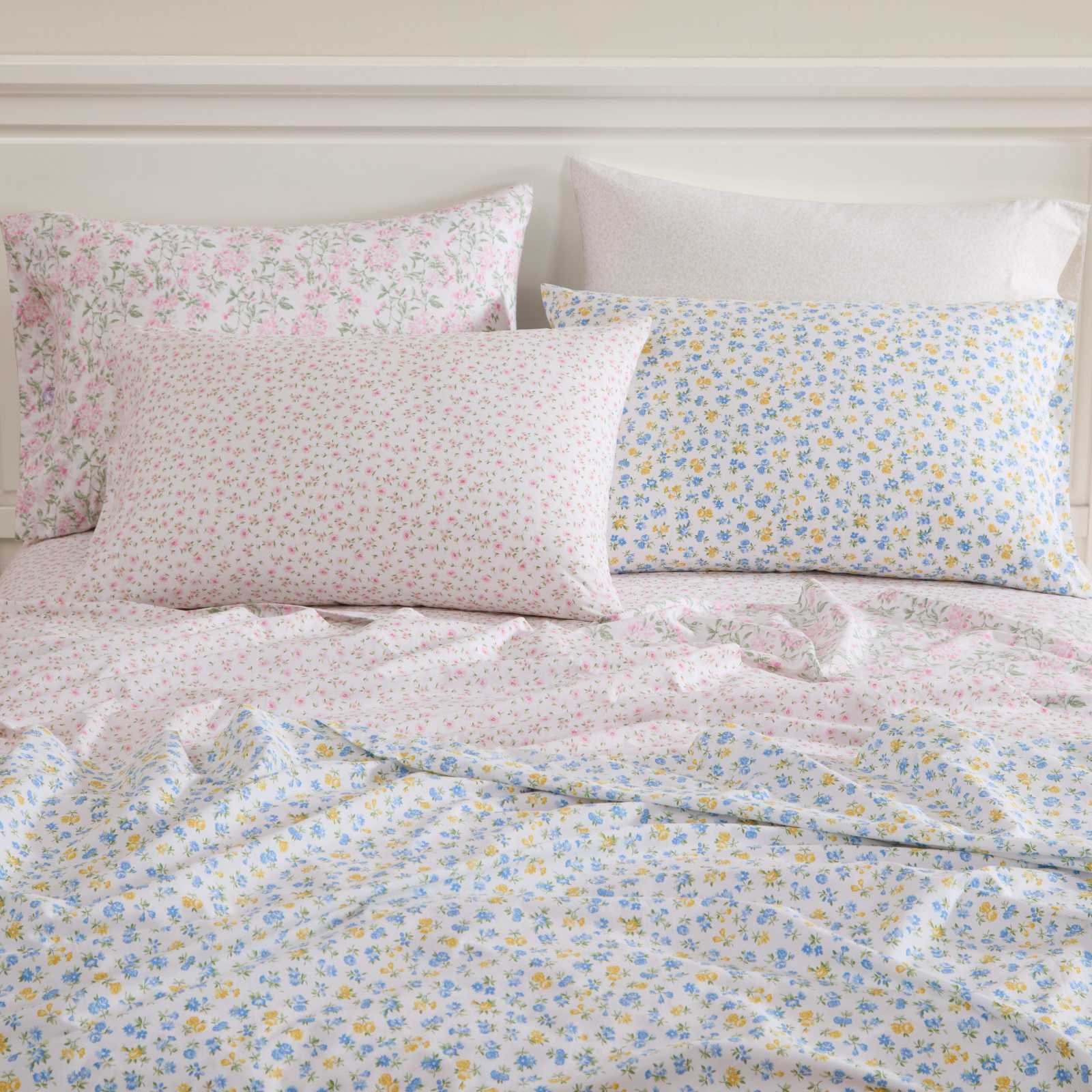 Blossom Bliss Printed Cotton Percale 4-Piece Sheet Set 3 Blossom Bliss Printed Cotton Percale 4-Piece Sheet Set