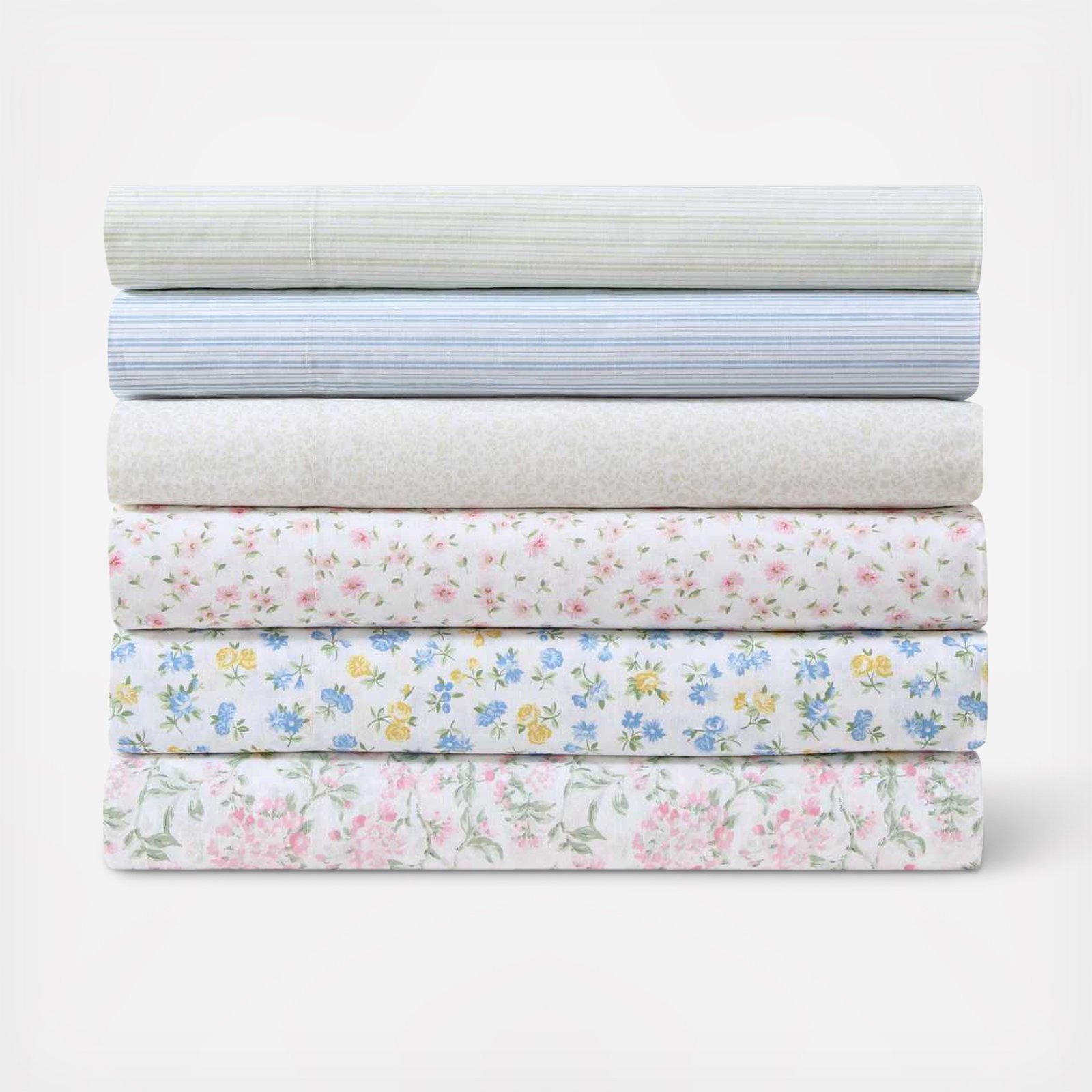Blossom Bliss Printed Cotton Percale 4-Piece Sheet Set 5 Blossom Bliss Printed Cotton Percale 4-Piece Sheet Set