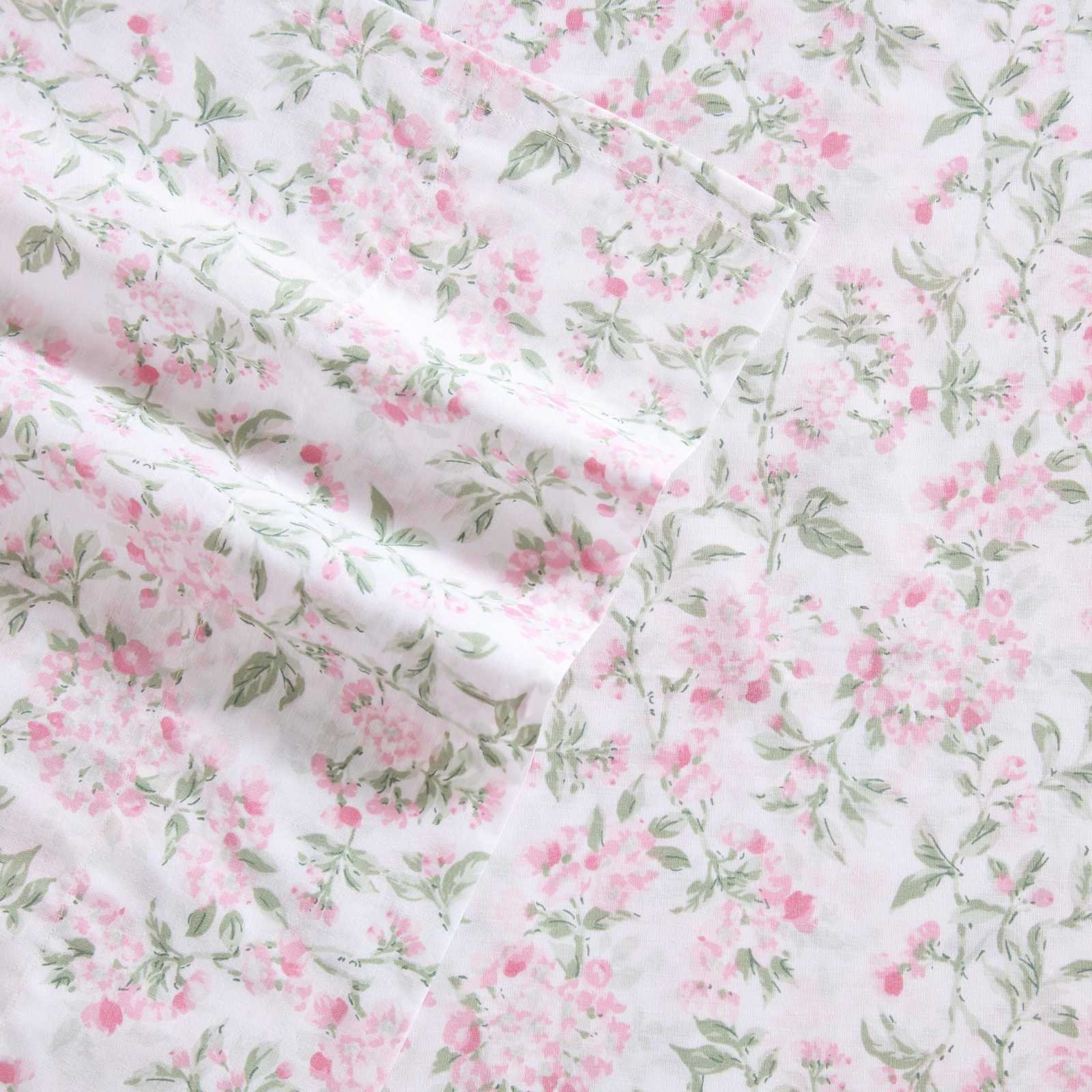 Blossom Bliss Printed Cotton Percale 4-Piece Sheet Set 6 Blossom Bliss Printed Cotton Percale 4-Piece Sheet Set