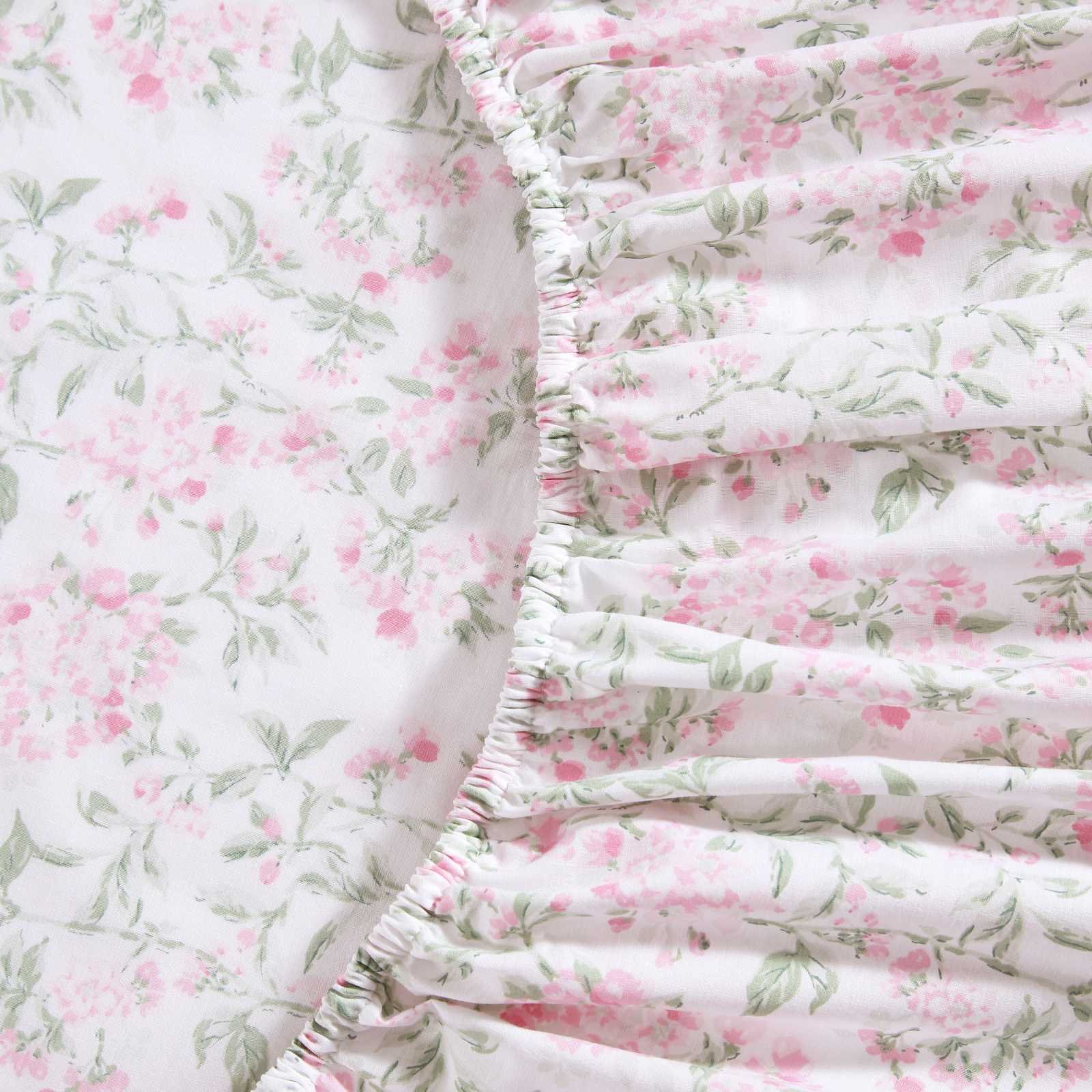 Blossom Bliss Printed Cotton Percale 4-Piece Sheet Set 7 Blossom Bliss Printed Cotton Percale 4-Piece Sheet Set