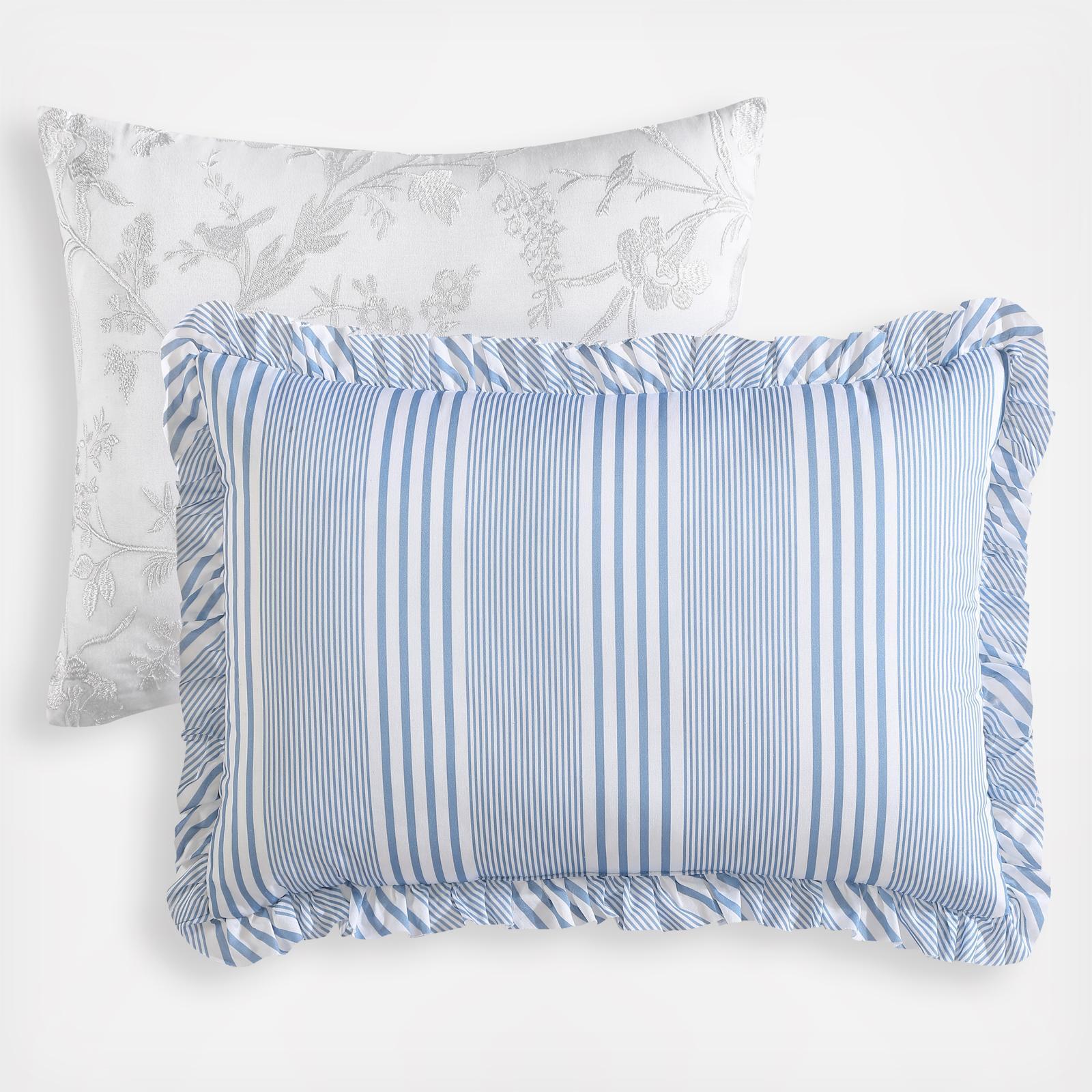 Branch Toile Cotton 7-Piece Duvet Cover Bonus Set 8 Branch Toile Cotton 7-Piece Duvet Cover Bonus Set