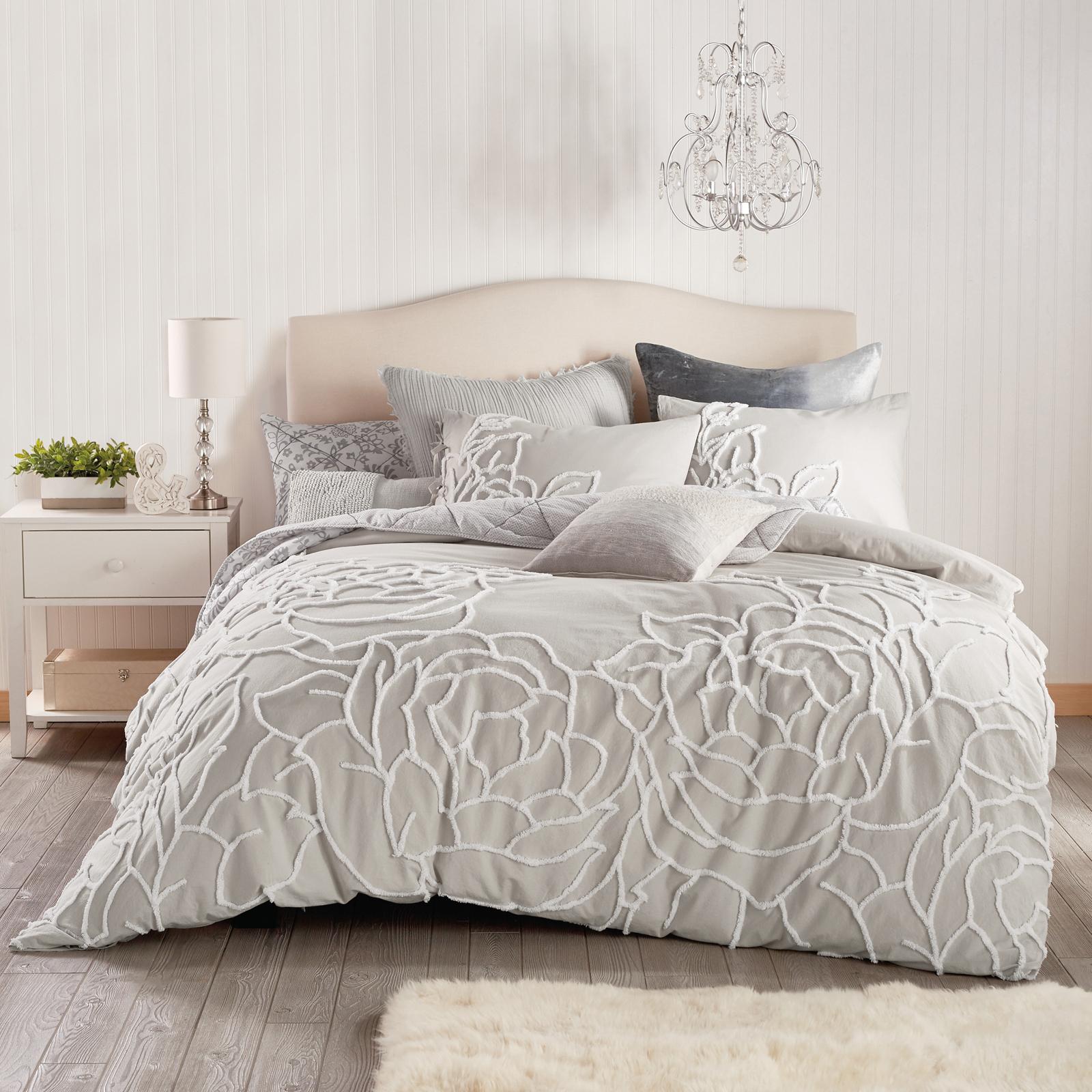 Chenille Rose 3-Piece Duvet Set