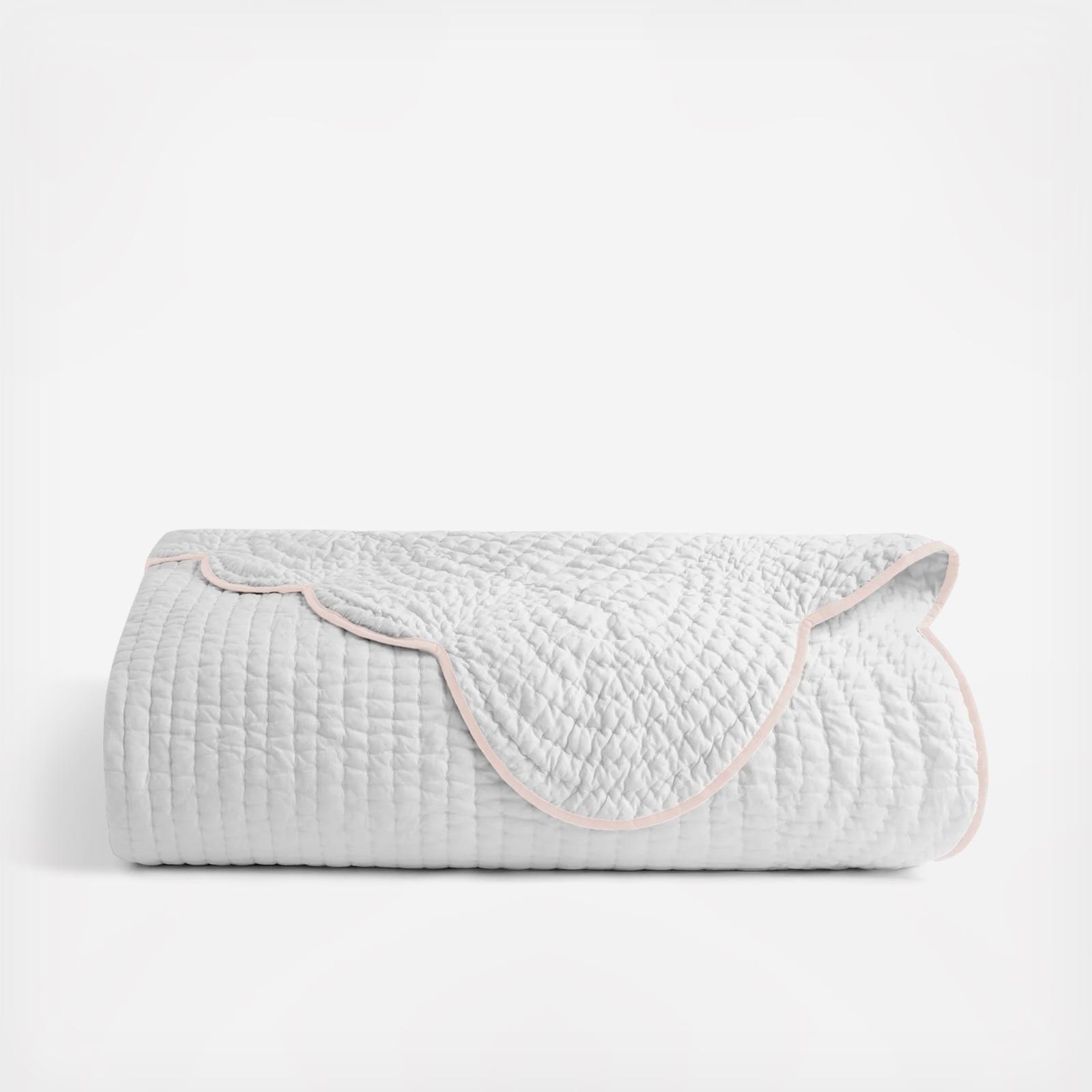 Chairish Quilted Scallop Coverlet 2 Chairish Quilted Scallop Coverlet