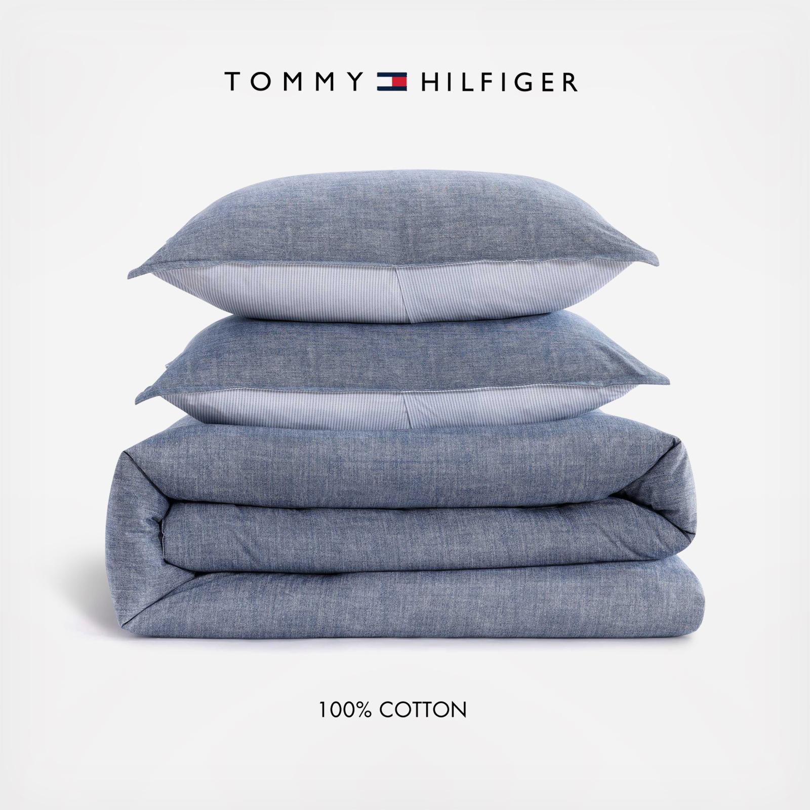 Classic Texture Cotton Percale 3-Piece Comforter Set 2 Classic Texture Cotton Percale 3-Piece Comforter Set
