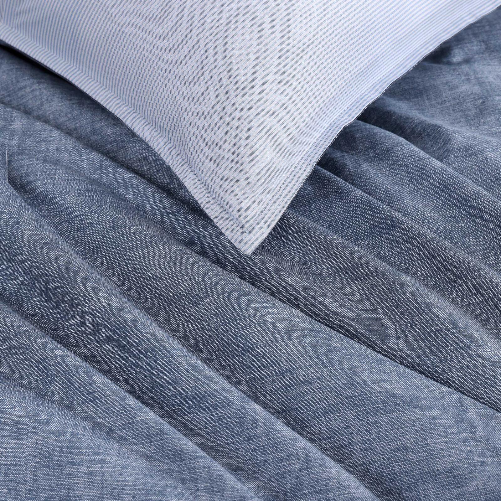 Classic Texture Cotton Percale 3-Piece Comforter Set 3 Classic Texture Cotton Percale 3-Piece Comforter Set