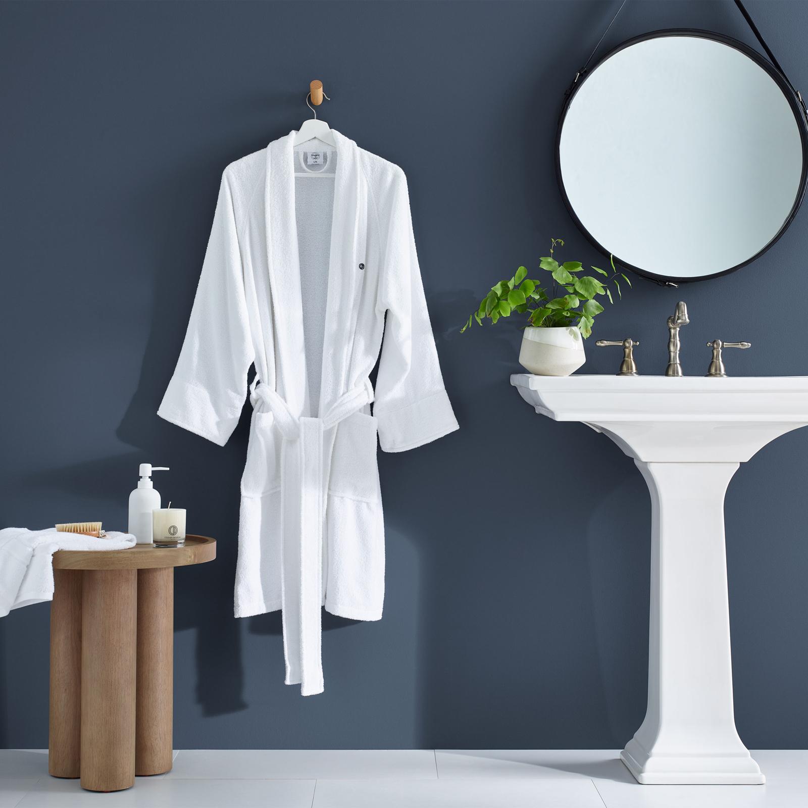 Clean Design Home Low-Lint Terry Bath Robe 1 Clean Design Home Low-Lint Terry Bath Robe