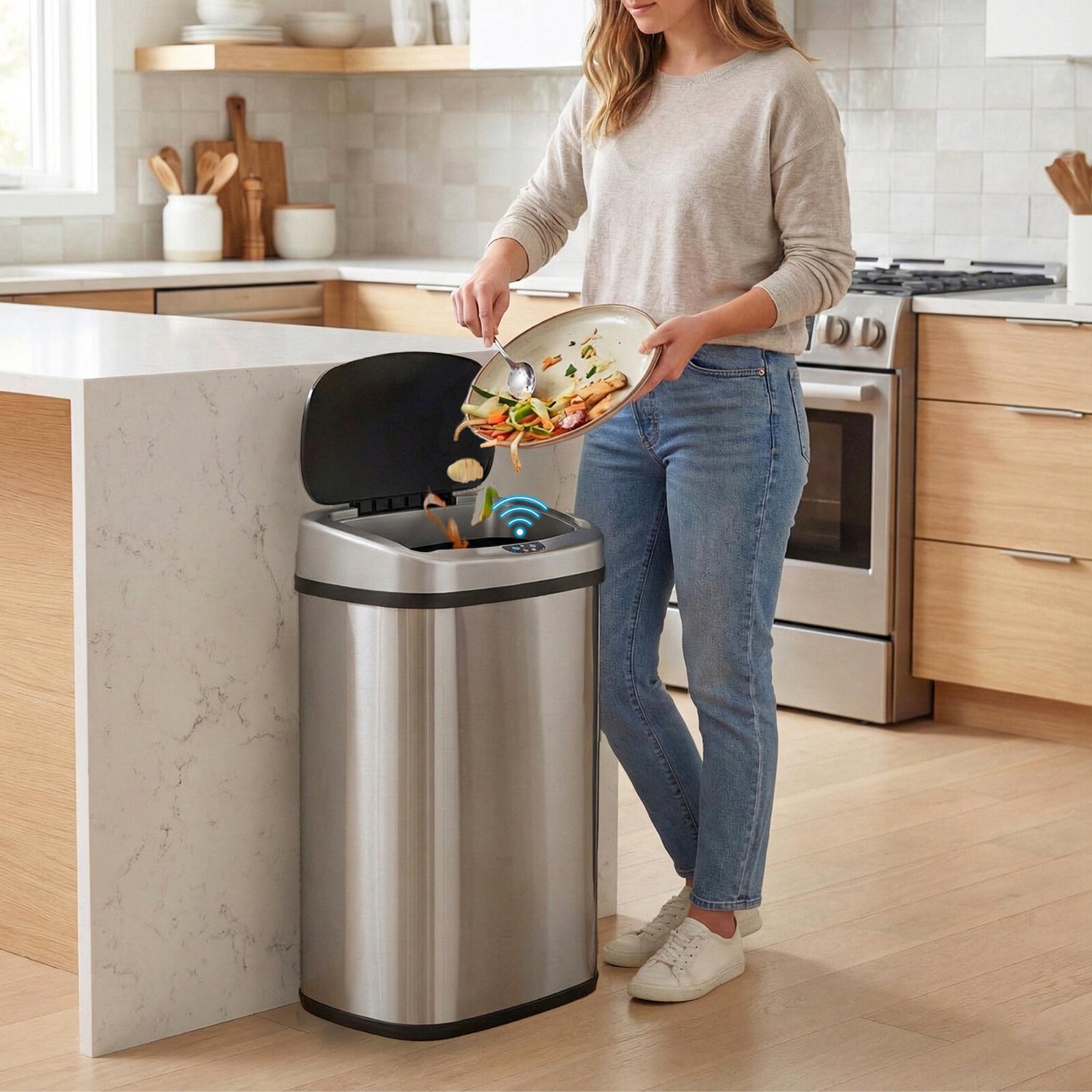 SensorCan Oval Kitchen Trash Can 13 SensorCan Oval Kitchen Trash Can