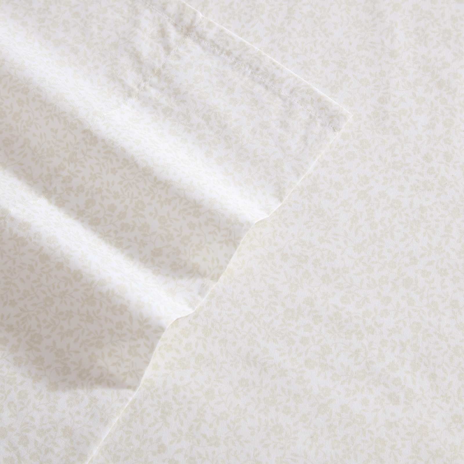 Chelsie Vine Printed Cotton Percale 4-Piece Sheet Set 3 Chelsie Vine Printed Cotton Percale 4-Piece Sheet Set