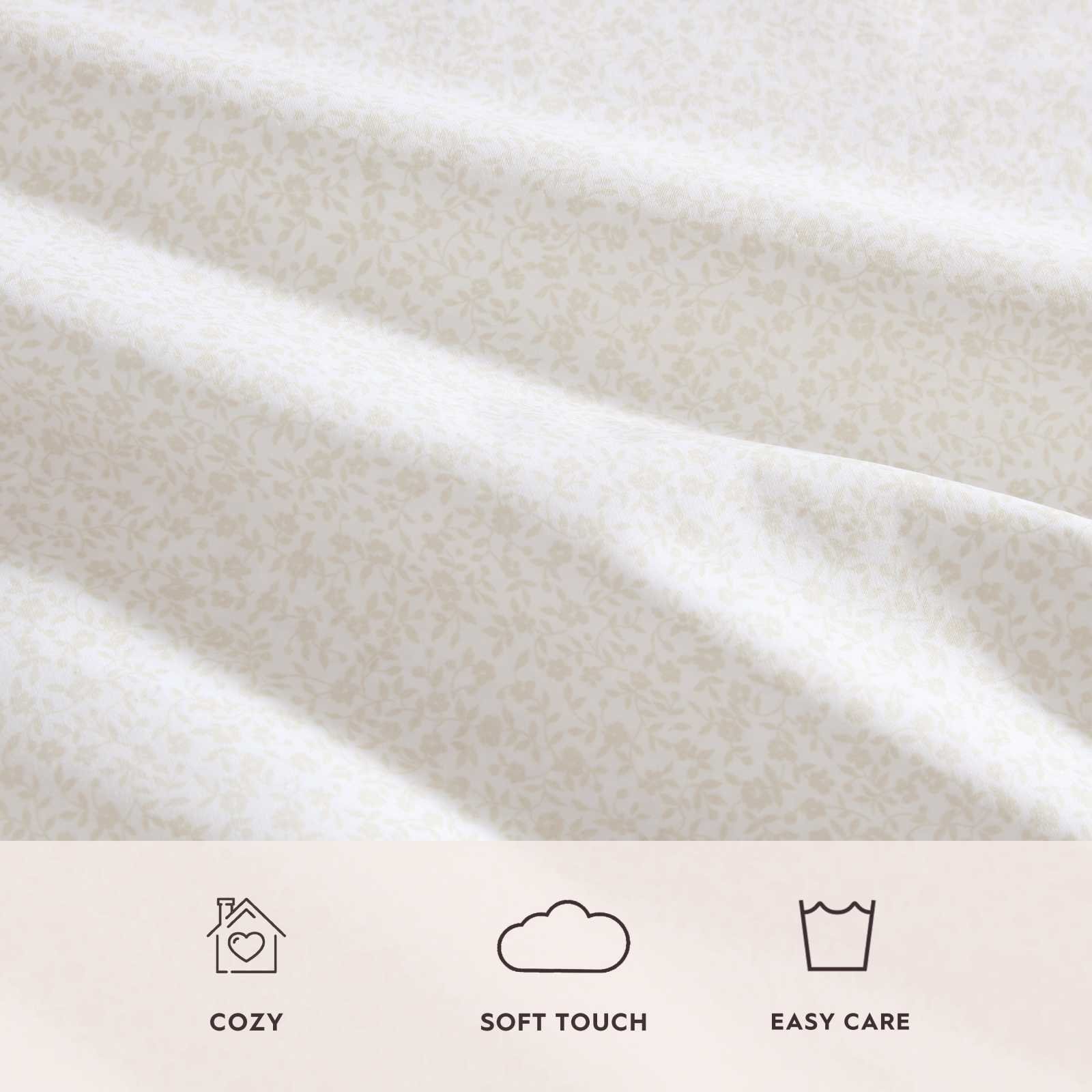 Chelsie Vine Printed Cotton Percale 4-Piece Sheet Set 7 Chelsie Vine Printed Cotton Percale 4-Piece Sheet Set