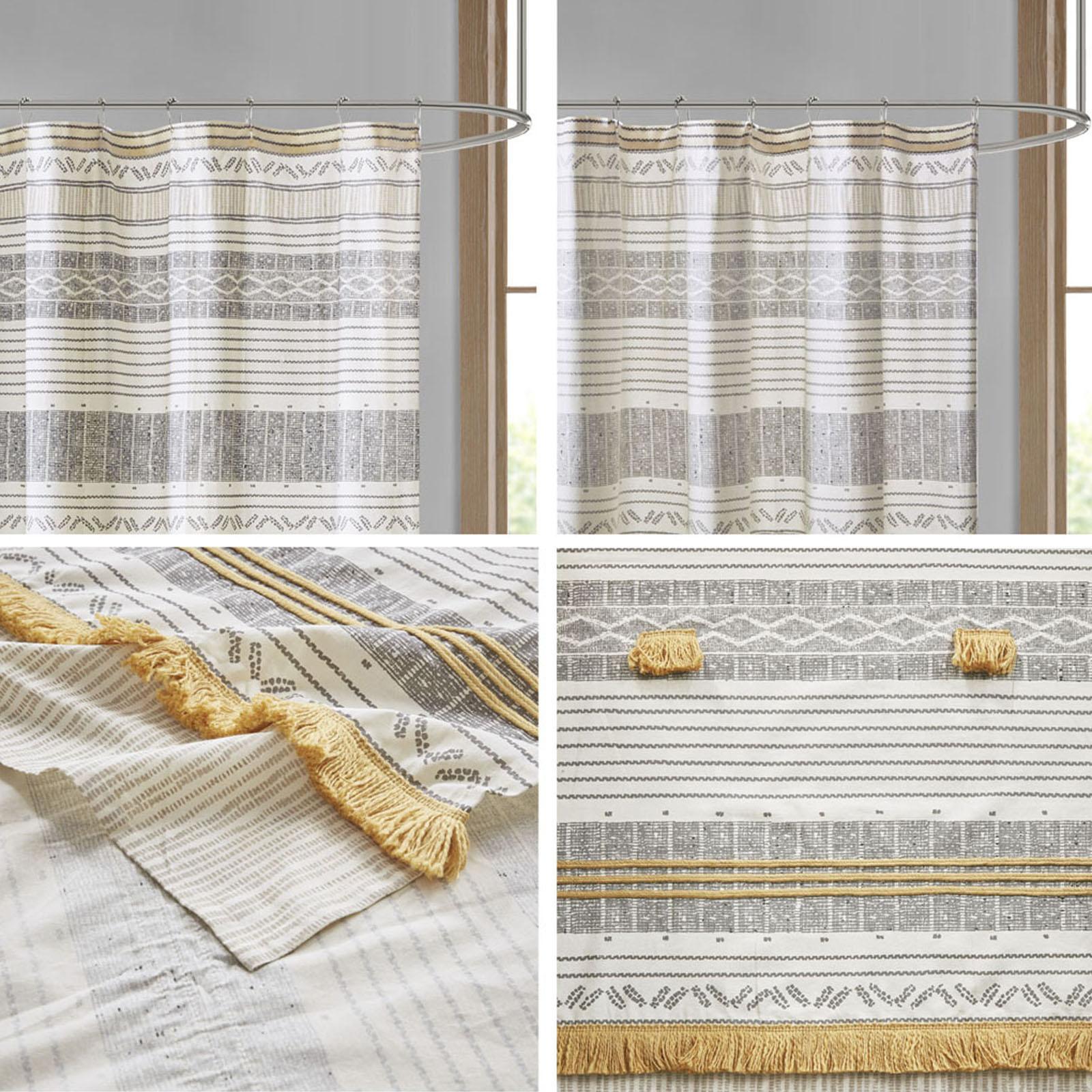 Cody Printed Shower Curtain with Tassel 6 Cody Printed Shower Curtain with Tassel