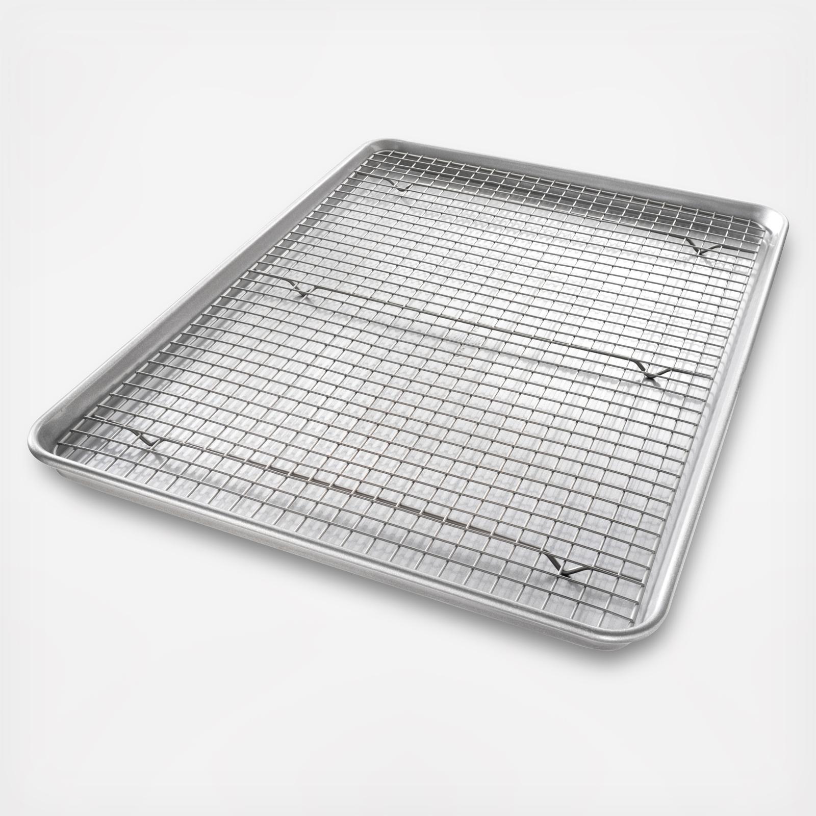 2-Piece Extra Large Sheet Pan & Baking Rack Set 1 2-Piece Extra Large Sheet Pan & Baking Rack Set