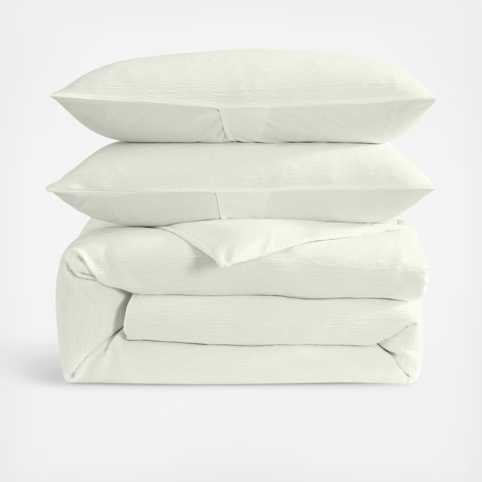 Crinkle Woven Polyester Gauze 3-Piece Duvet Set