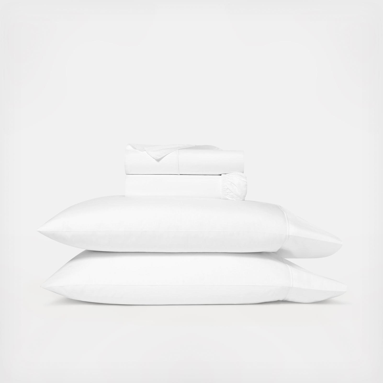 Embroidered 4-Piece Organic Sheet Set 2 Embroidered 4-Piece Organic Sheet Set