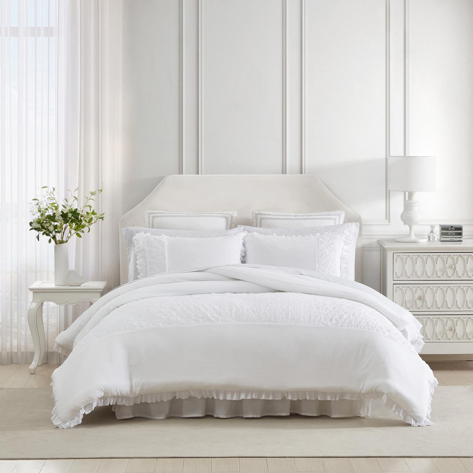 Eyelet Ruffle Microfiber 3-Piece Comforter Set 10 Eyelet Ruffle Microfiber 3-Piece Comforter Set
