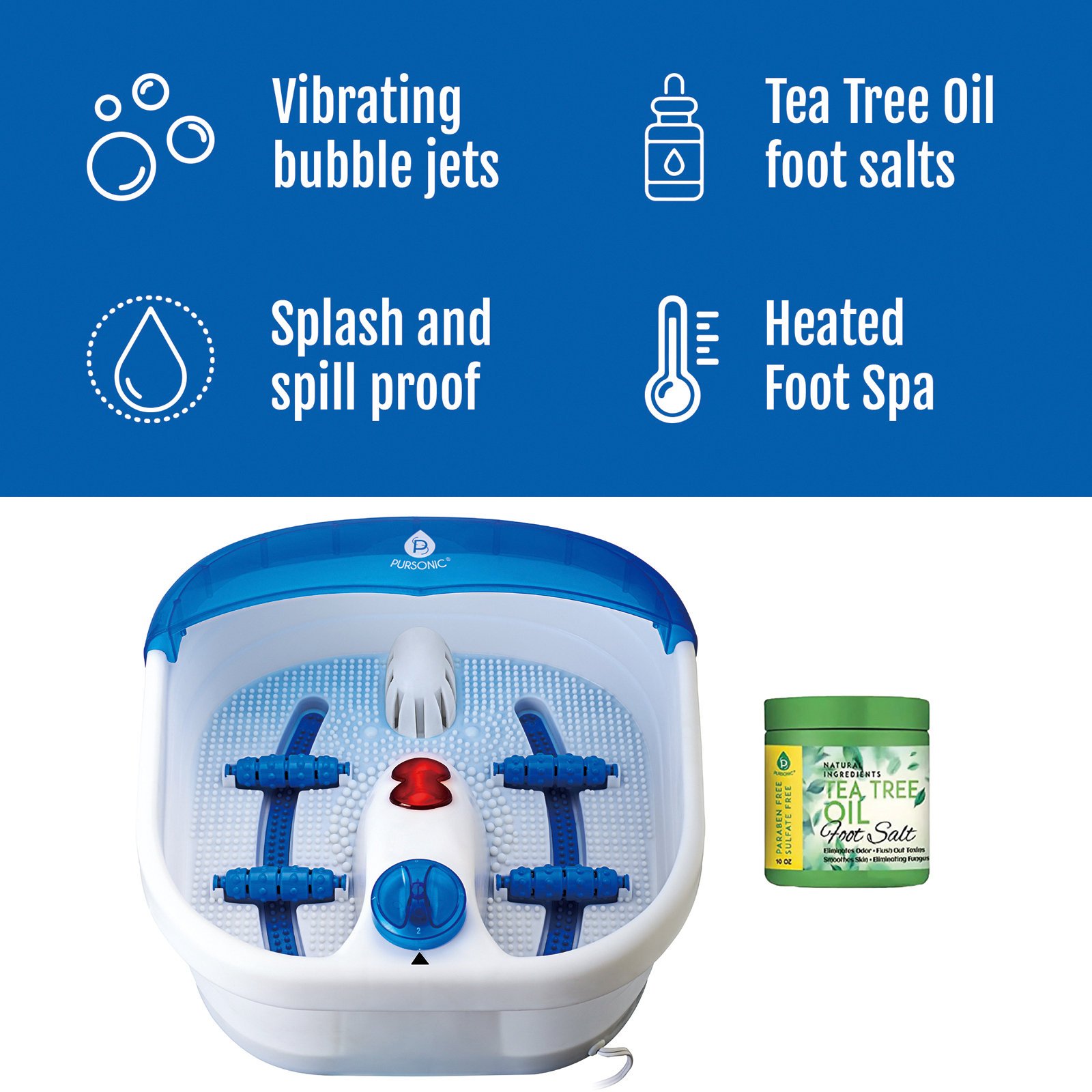 Foot Spa Massager with Tea Tree Oil Foot Salt Scrub 3 Foot Spa Massager with Tea Tree Oil Foot Salt Scrub