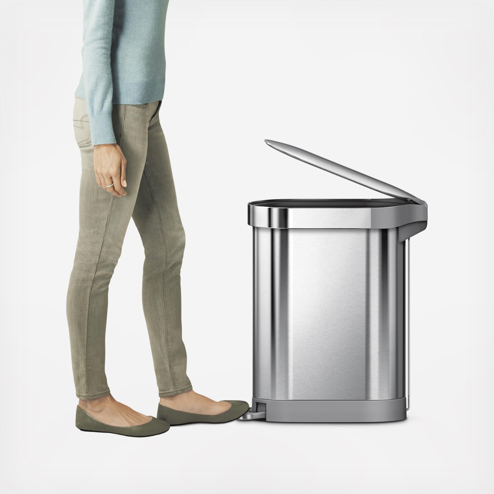 Slim Step Trash Can with Liner Rim 2 Slim Step Trash Can with Liner Rim