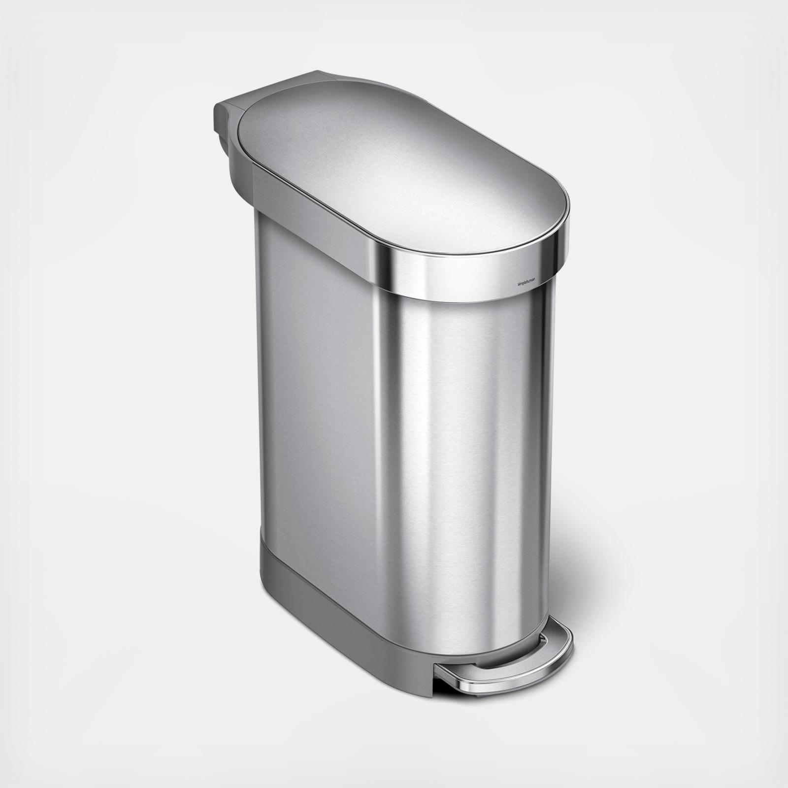 Slim Step Trash Can with Liner Rim 5 Slim Step Trash Can with Liner Rim