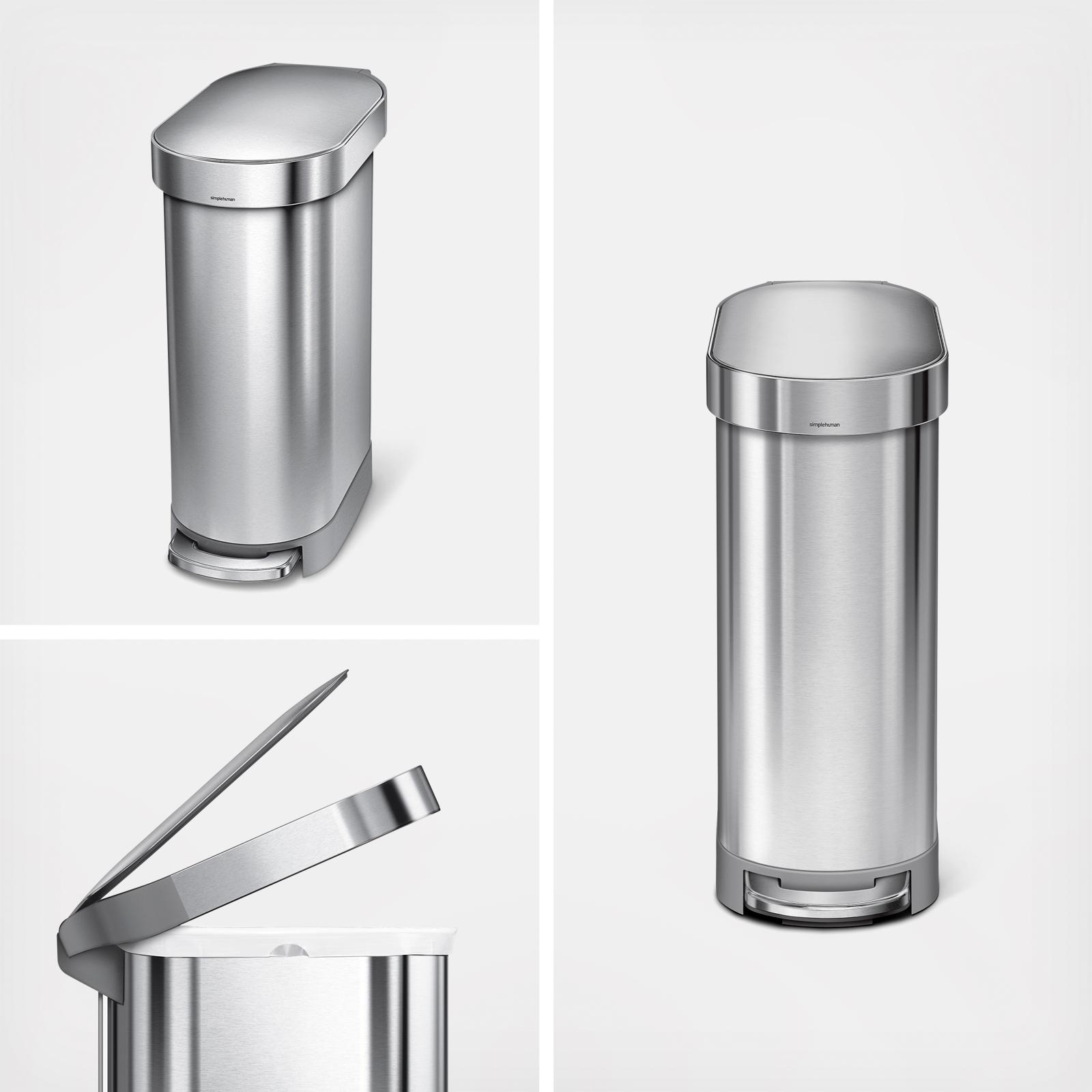 Slim Step Trash Can with Liner Rim 6 Slim Step Trash Can with Liner Rim