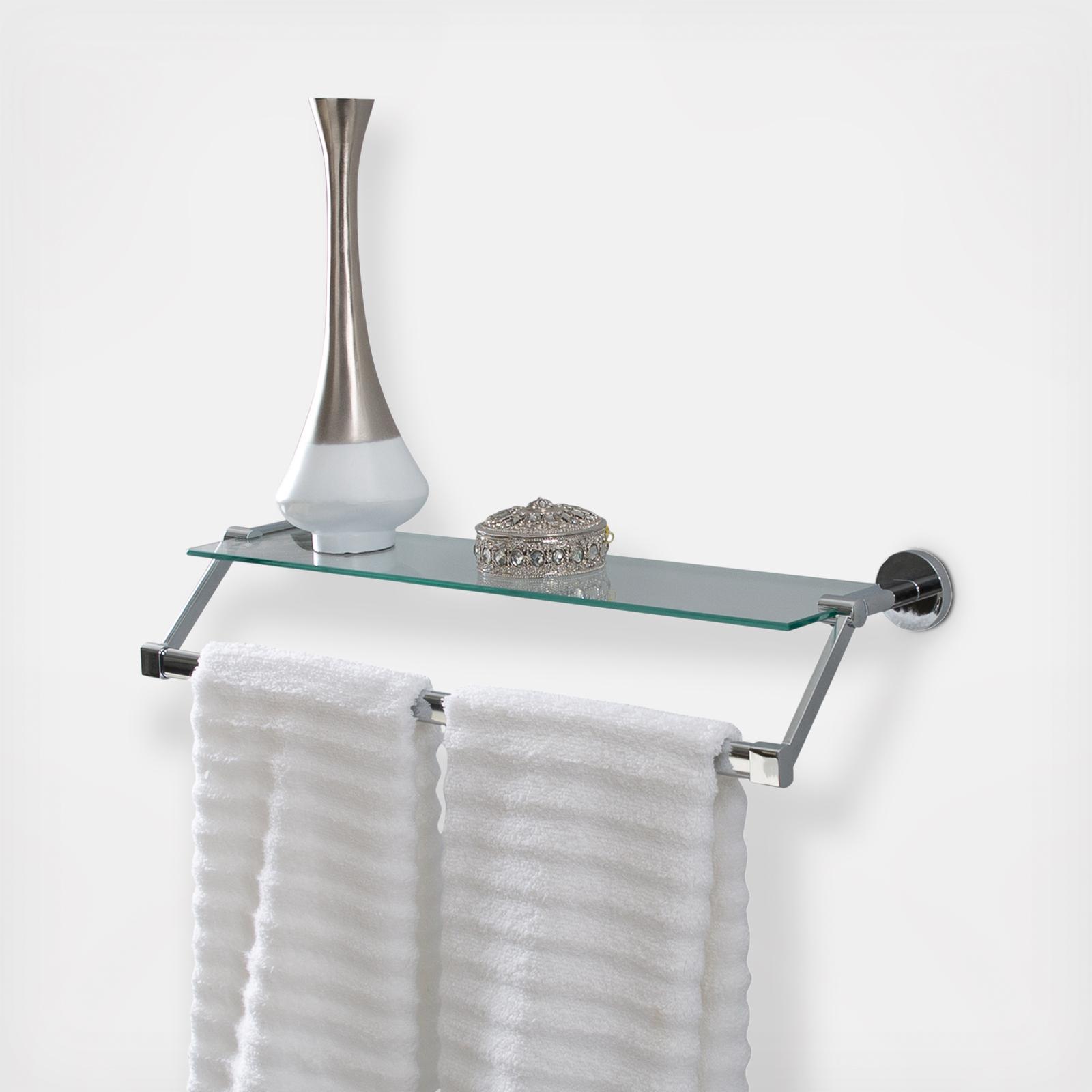 Hanging Shelf with Towel Bar 2 Hanging Shelf with Towel Bar