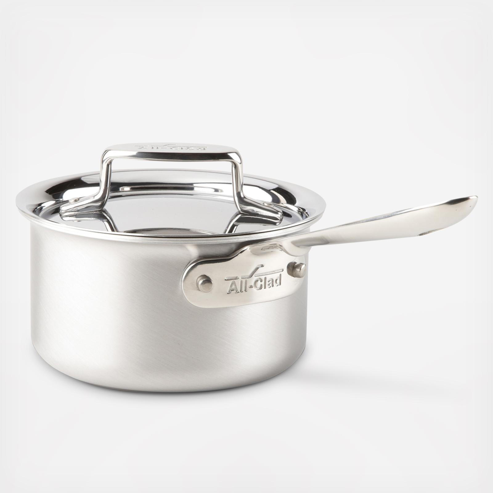 d5 Brushed Stainless Steel Sauce Pan 1 d5 Brushed Stainless Steel Sauce Pan