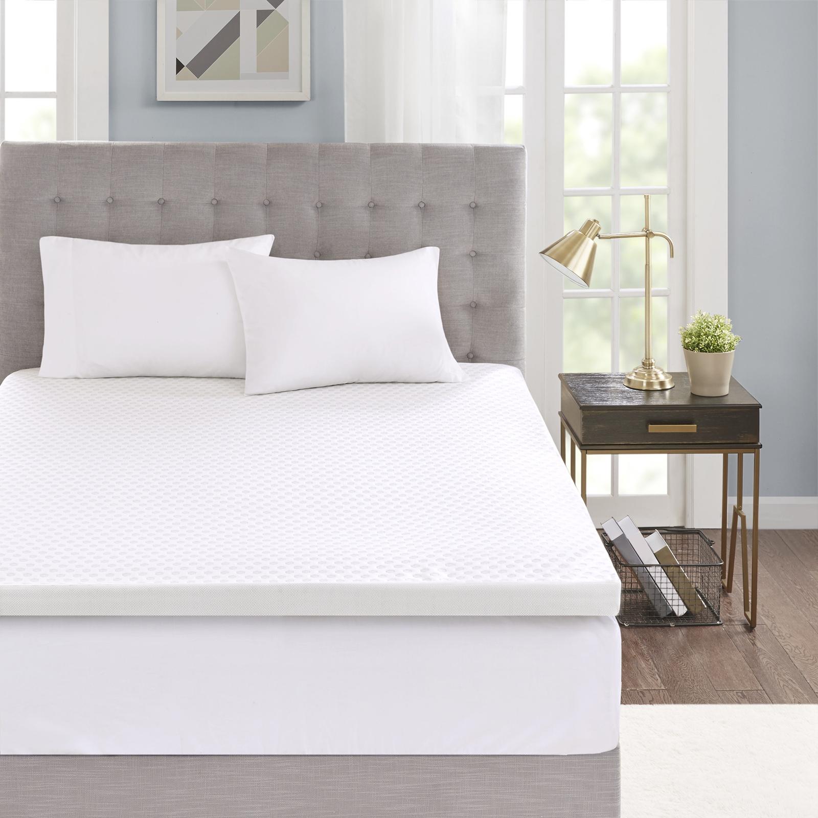 Hypoallergenic Cooling Gel Memory Foam Mattress Topper with Removable Cooling Cover 2 Hypoallergenic Cooling Gel Memory Foam Mattress Topper with Removable Cooling Cover